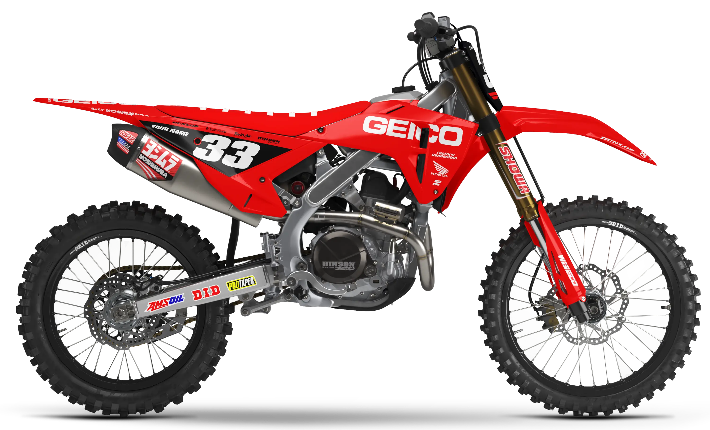 Honda Graphics Kit - GEICO | Red  GRAPHIC KIT 