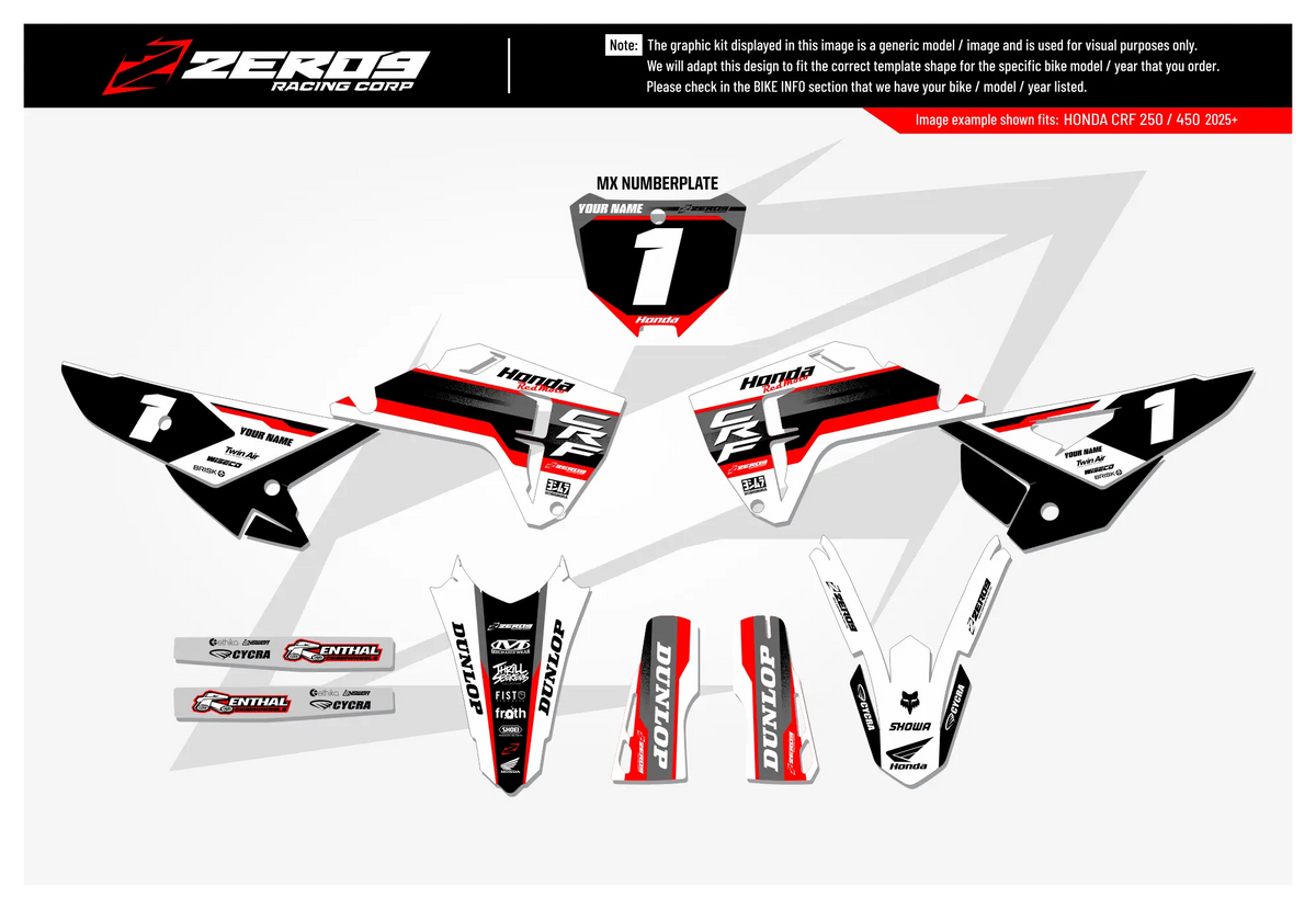Honda Graphics Kit - JOLT | White  GRAPHIC KIT 