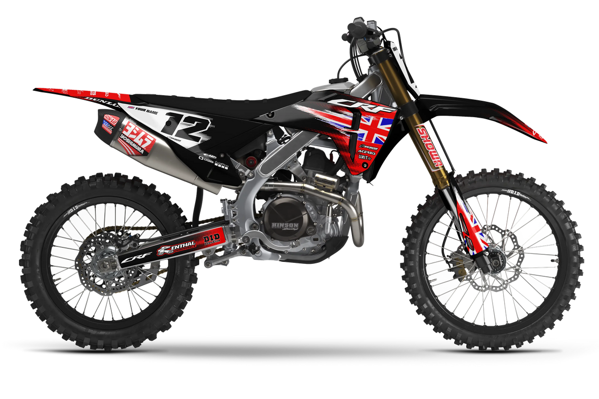 Honda Graphics Kit - PATRIOT GREAT BRITIAN | Black  GRAPHIC KIT 