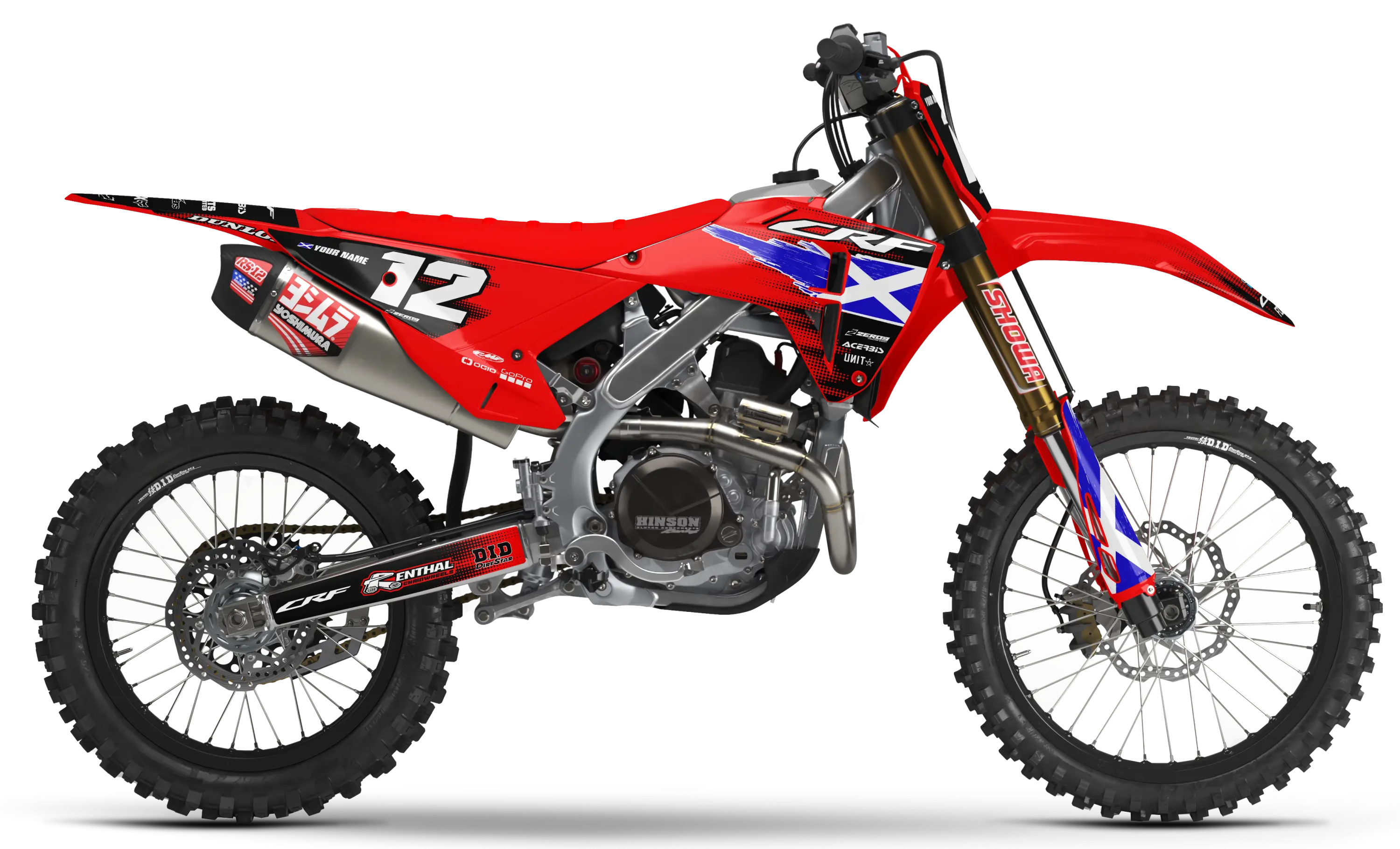 Honda Graphics Kit - PATRIOT SCOTLAND | Red  GRAPHIC KIT 