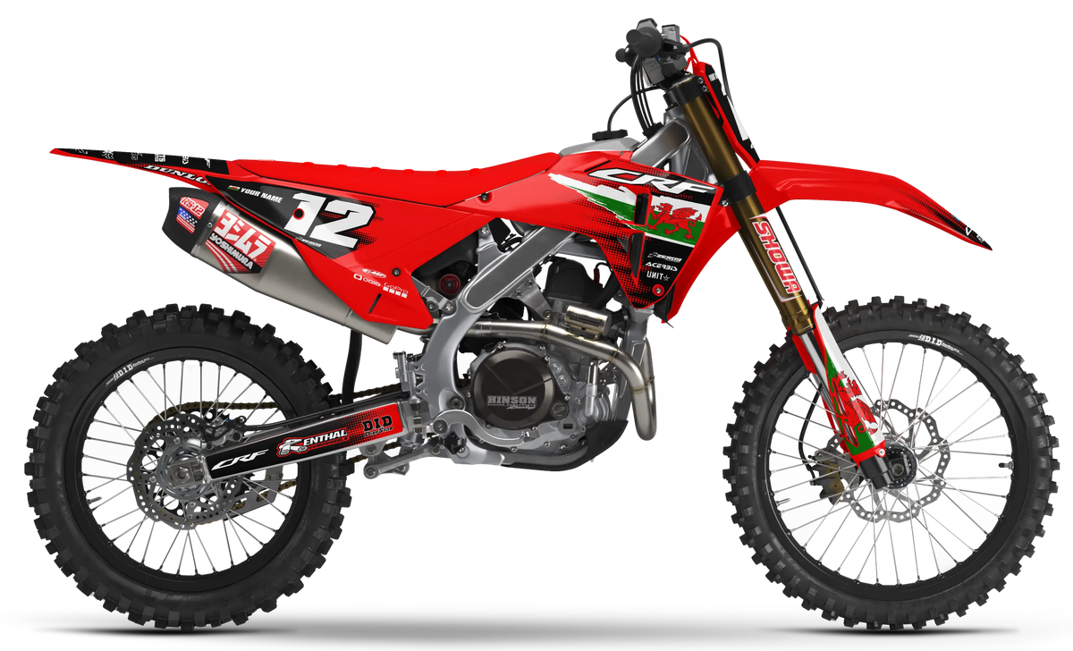 Honda Graphics Kit - PATRIOT WALES | Red  GRAPHIC KIT 