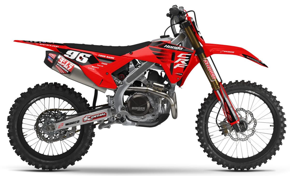 Honda Graphics Kit - POWR | Red/Black  GRAPHIC KIT 