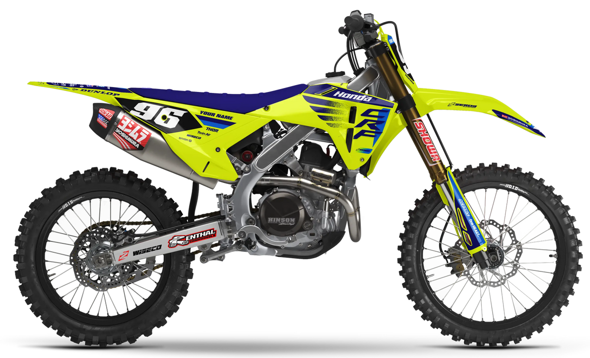 Honda Graphics Kit - POWR | Vivid Yellow  GRAPHIC KIT 