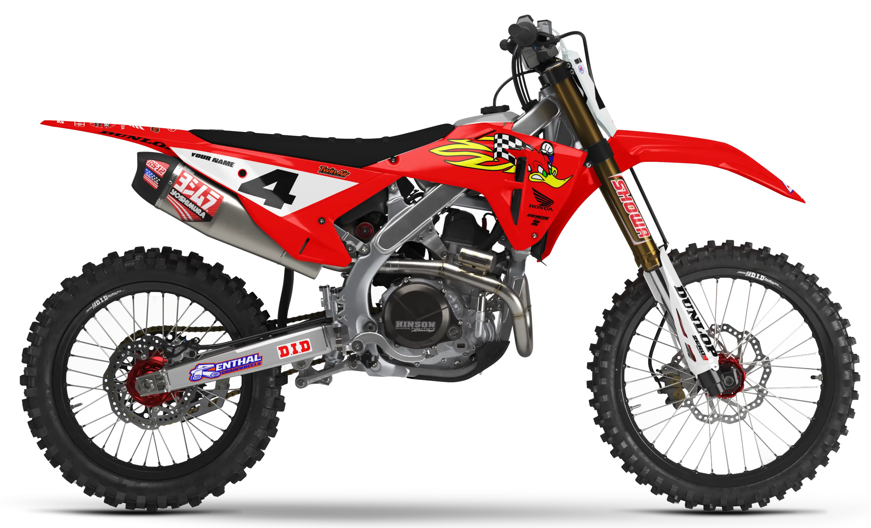 Honda Graphics Kit - WOODY | Red  GRAPHIC KIT 