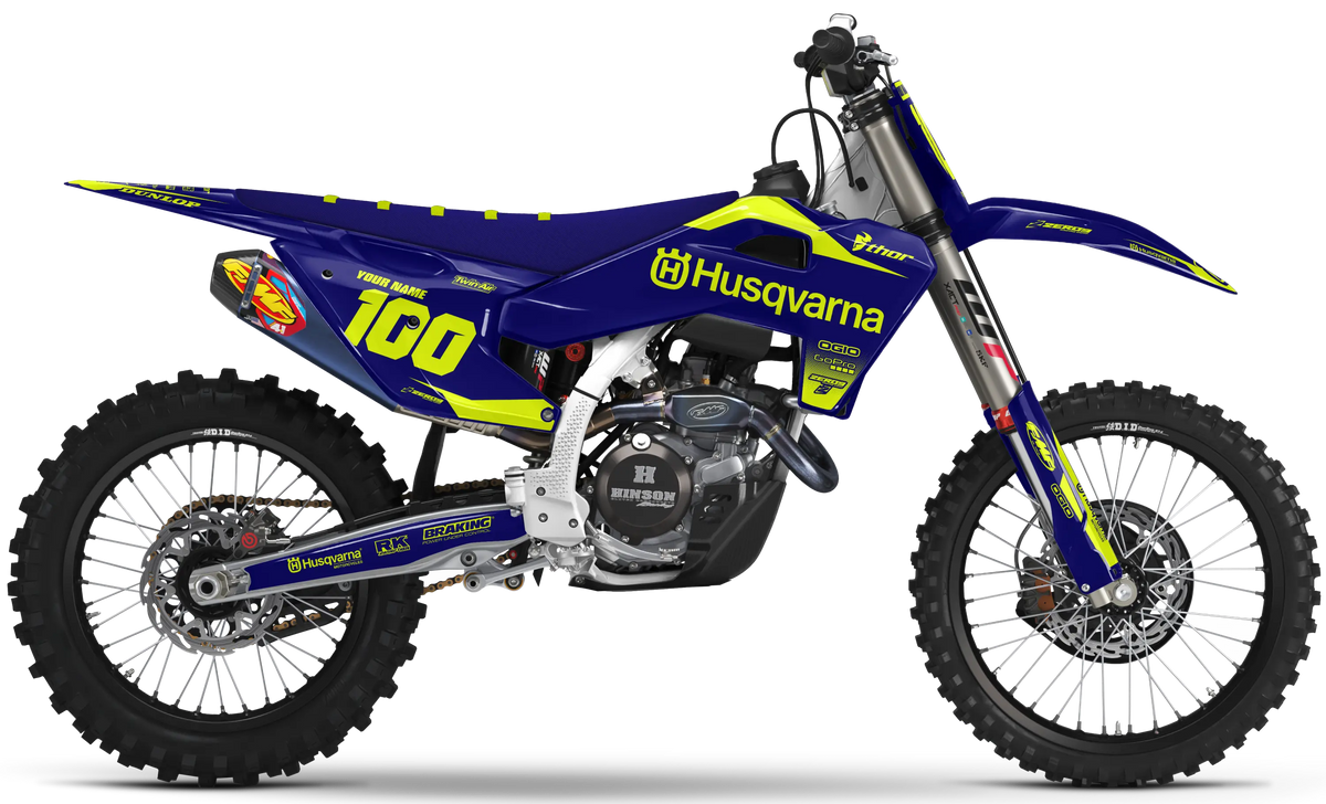 Husqvarna Graphics Kit - BLOK | Blue/Vivid Yellow  GRAPHIC KIT 