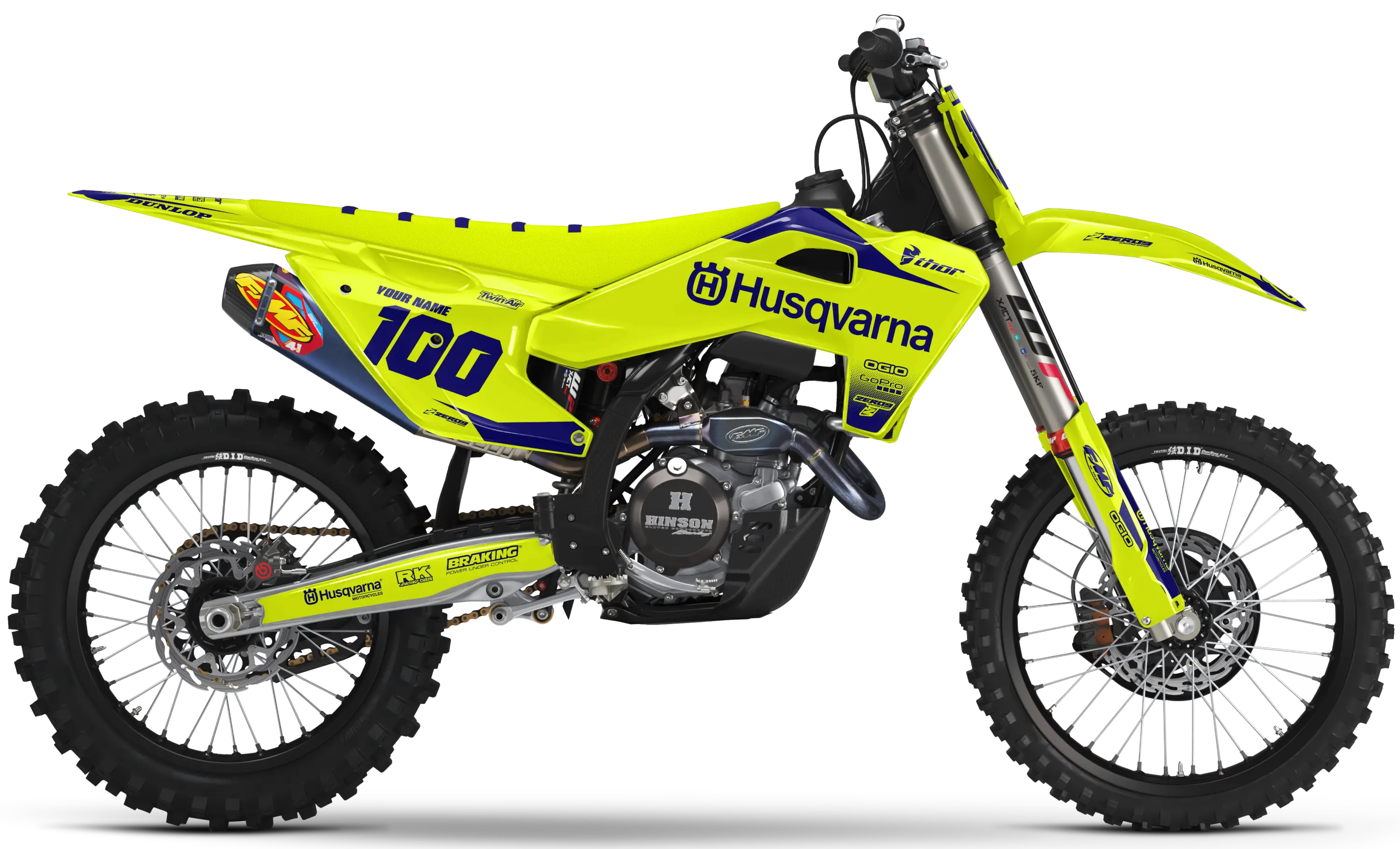 Husqvarna Graphics Kit - BLOK | Vivid Yellow/Blue  GRAPHIC KIT 