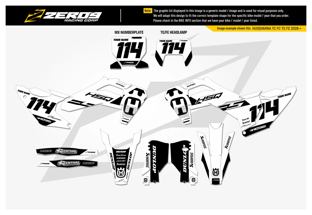 Husqvarna Graphics Kit - EDGE | White  GRAPHIC KIT 