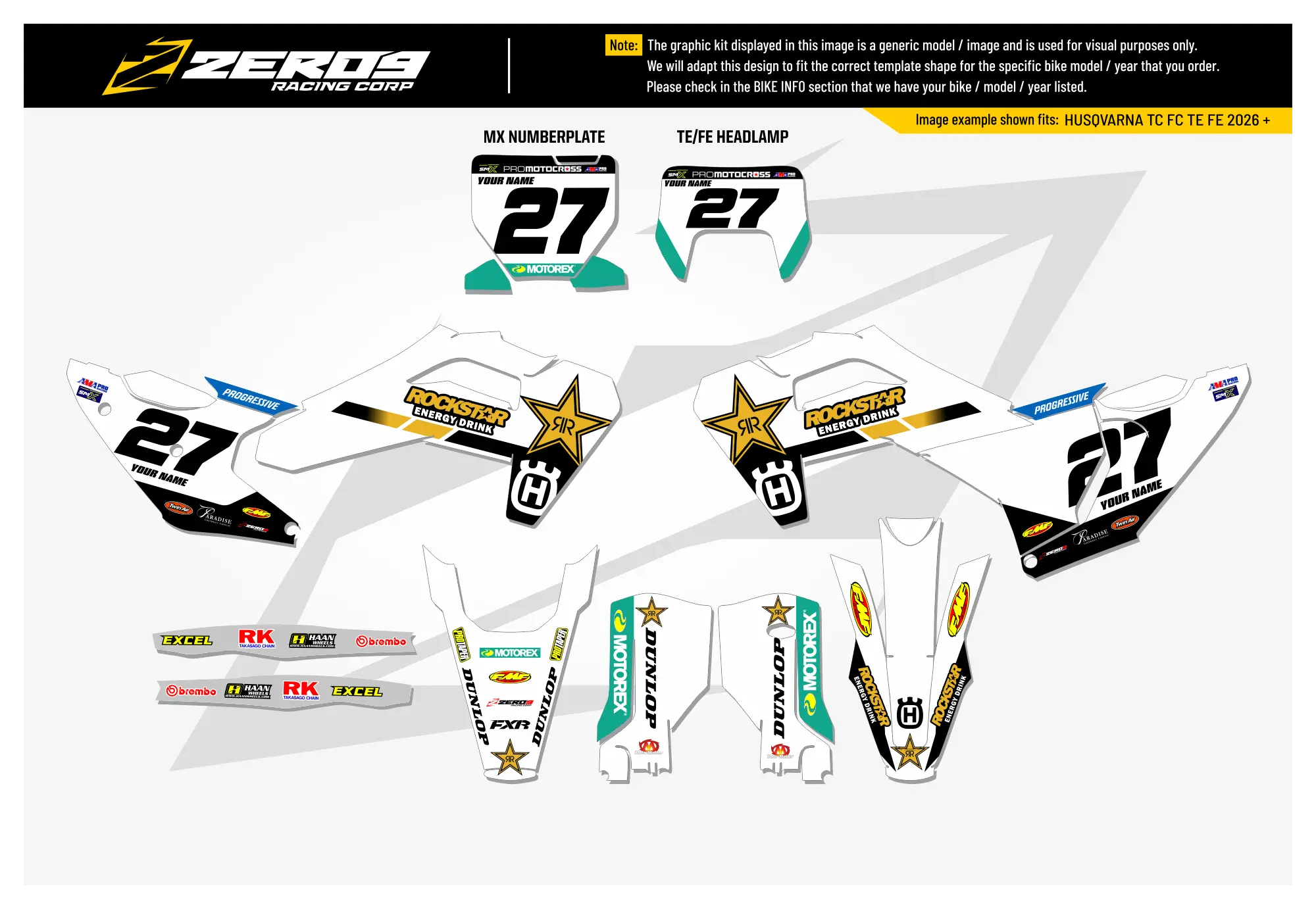 Husqvarna Graphics Kit - FACTORY 25 | White  GRAPHIC KIT 