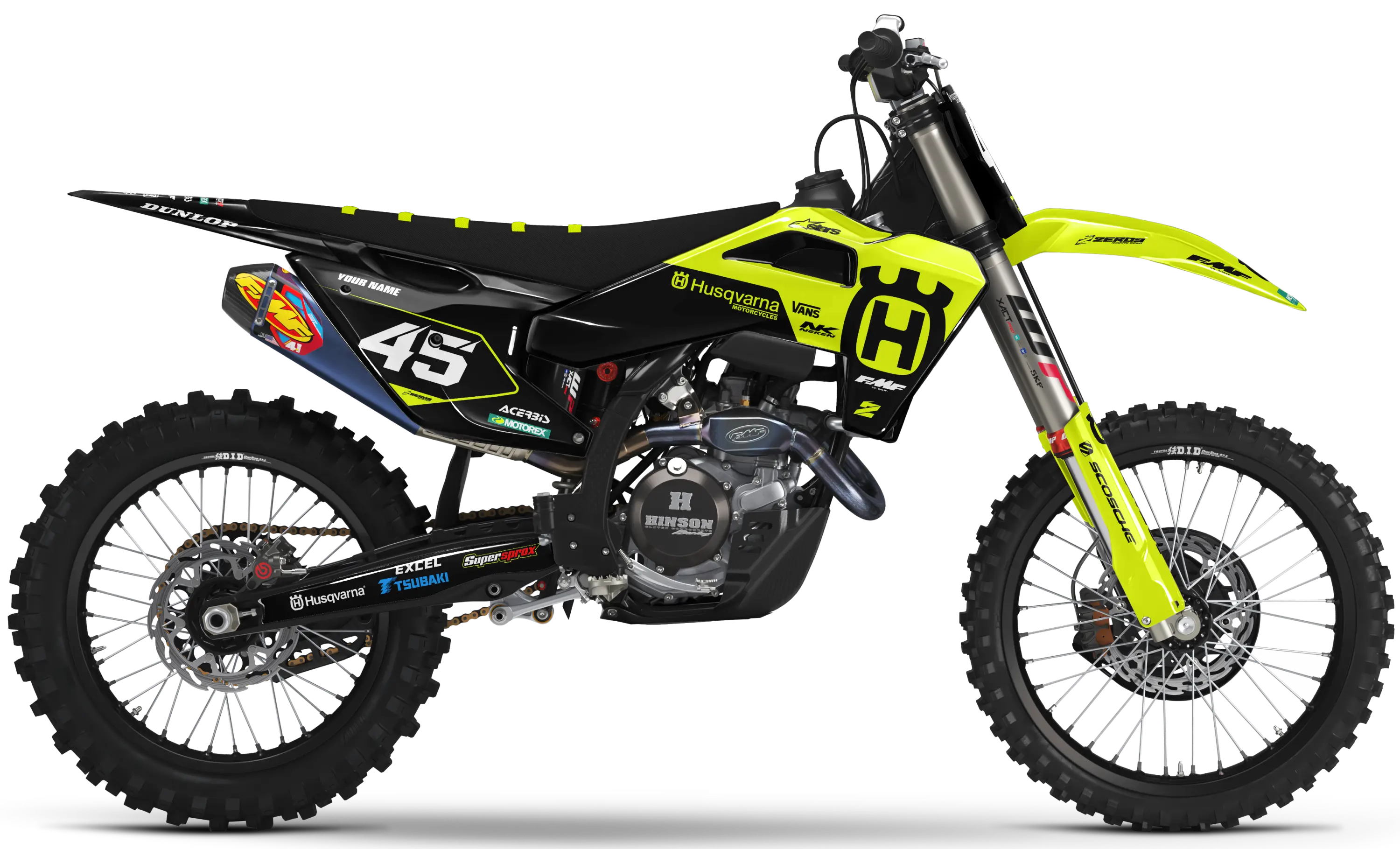 Husqvarna Graphics Kit - FLEX | Vivid Yellow/Black  GRAPHIC KIT 