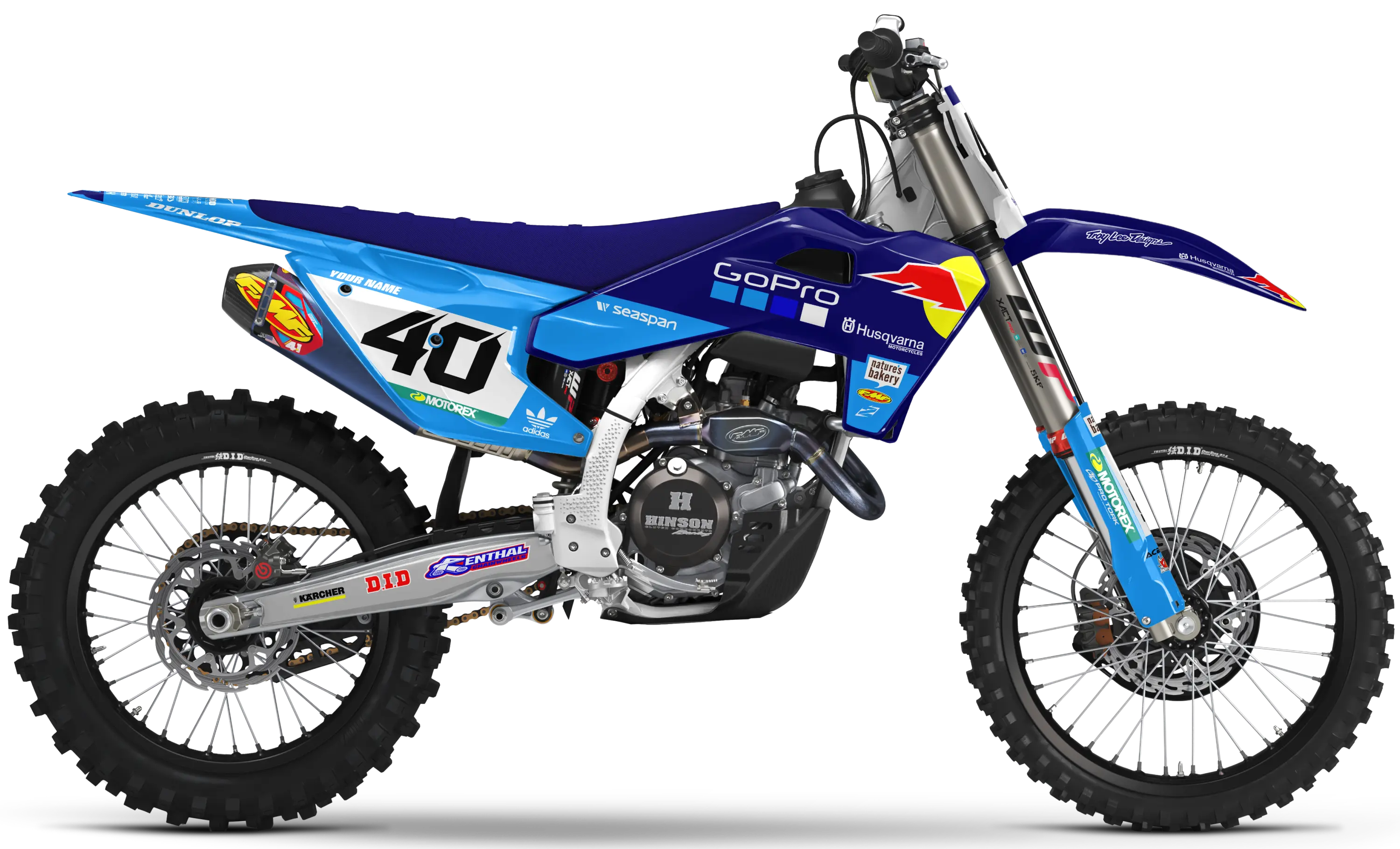 Husqvarna Graphics Kit - GO PRO | Blue  GRAPHIC KIT 