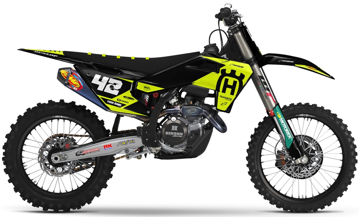 Husqvarna Graphics Kit - ICON | Black/Vivid Yellow  GRAPHIC KIT 
