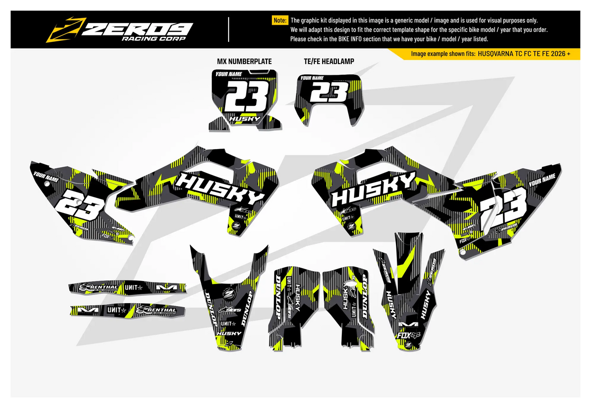 Husqvarna Graphics Kit - LAZR | Black  GRAPHIC KIT 