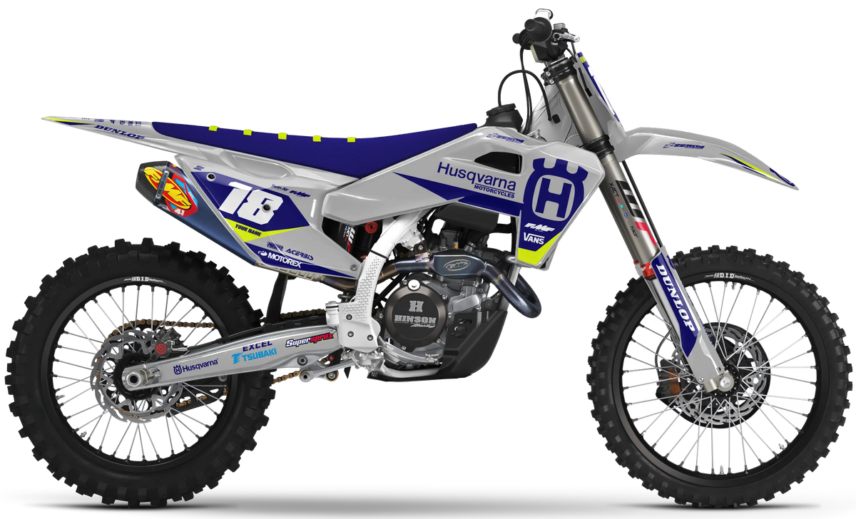 Husqvarna Graphics Kit - LEGION | Grey/Blue  GRAPHIC KIT 