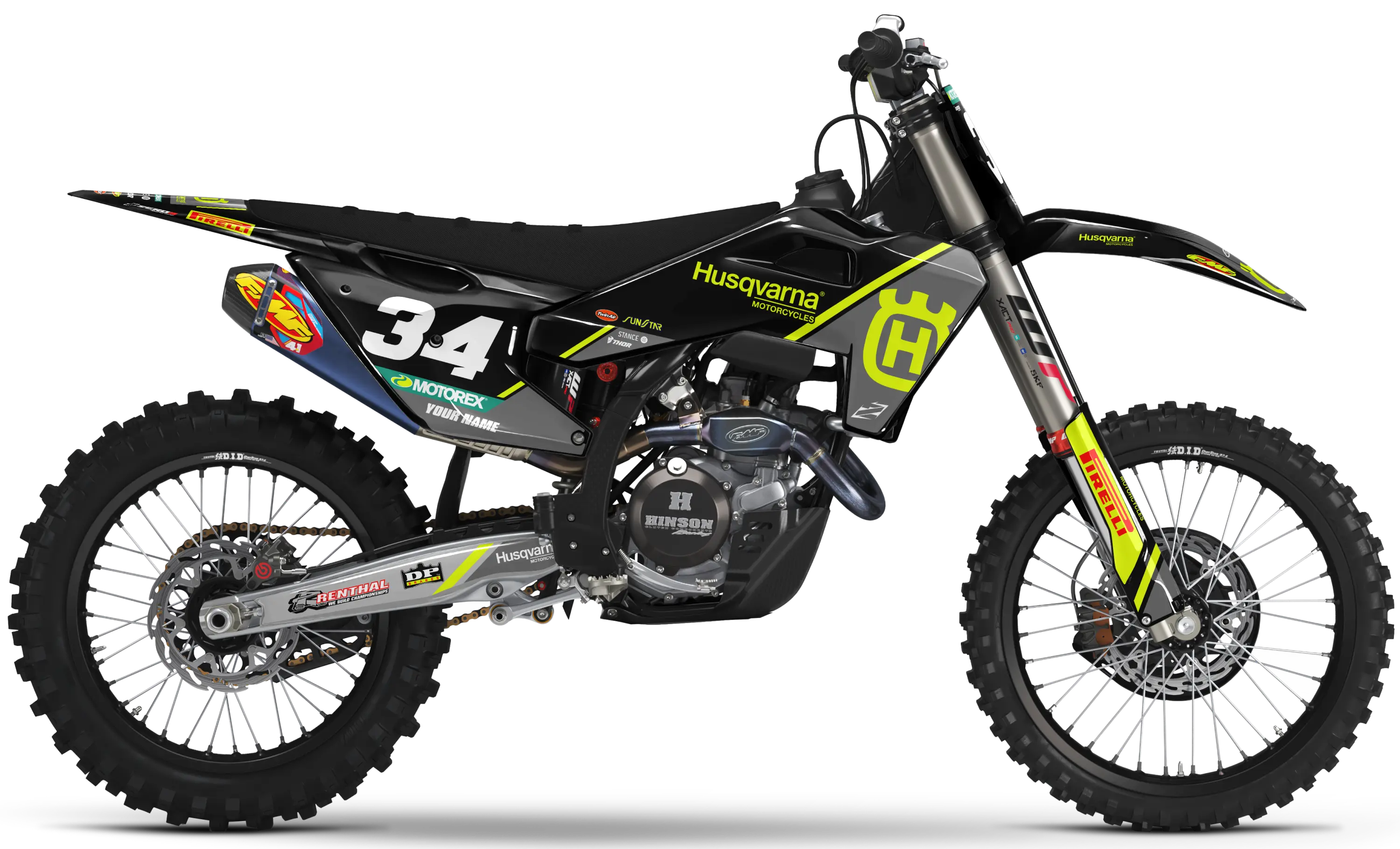Husqvarna Graphics Kit - PULSE | Black/Grey  GRAPHIC KIT 