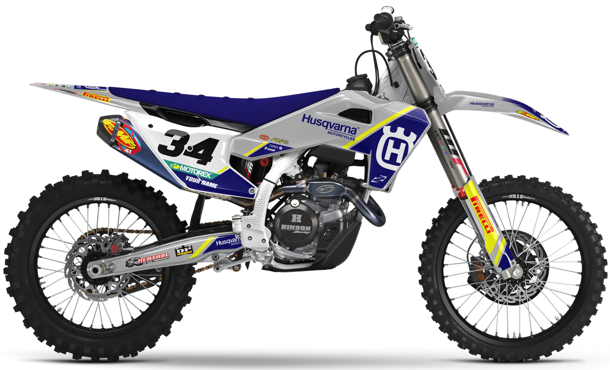 Husqvarna Graphics Kit - PULSE | Grey/Blue  GRAPHIC KIT 