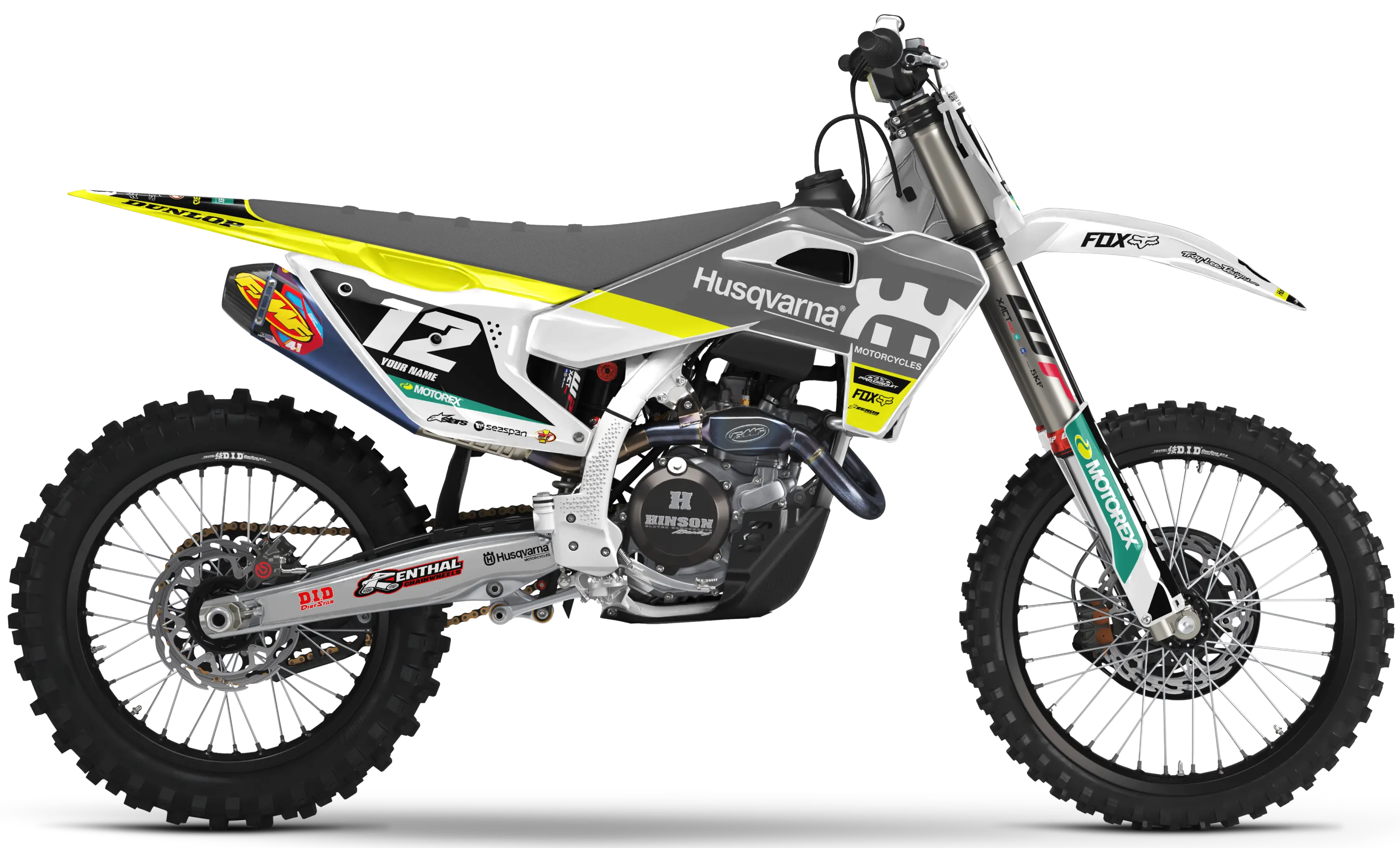 Husqvarna Graphics Kit - RACE | Grey/White  GRAPHIC KIT 