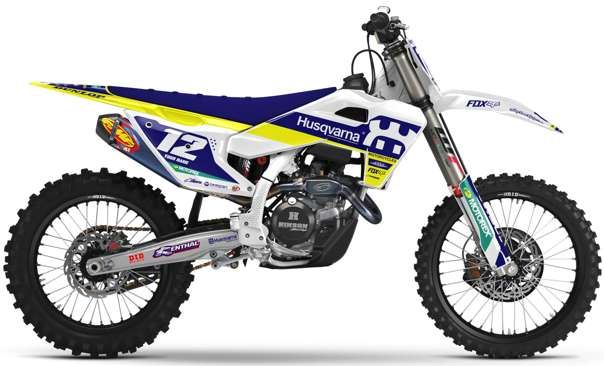 Husqvarna Graphics Kit - RACE | White/Blue  GRAPHIC KIT 
