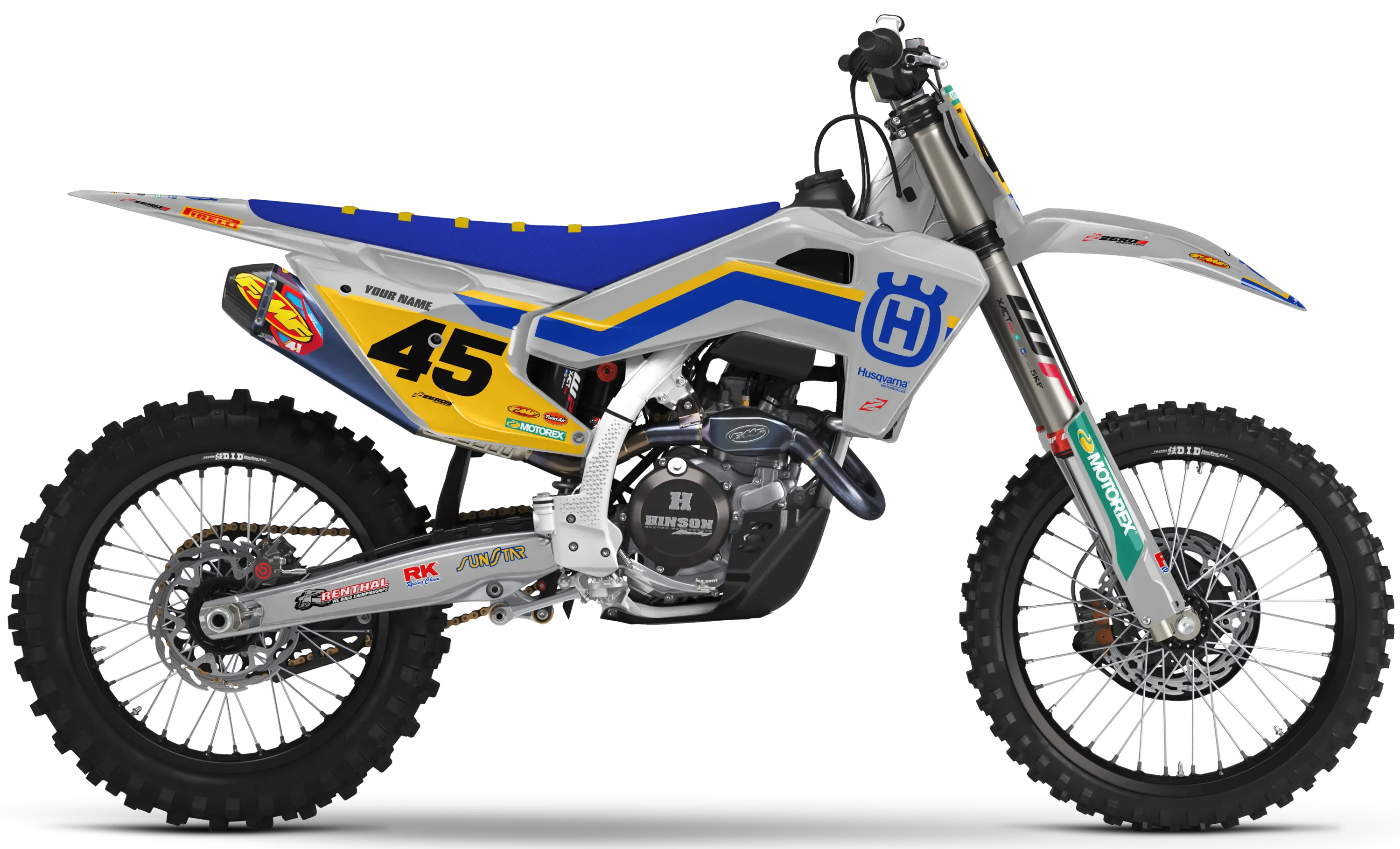 Husqvarna Graphics Kit - RETRO | Grey  GRAPHIC KIT 