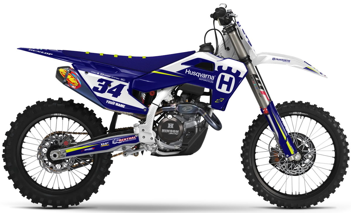 Husqvarna Graphics Kit - RUSH | Blue  GRAPHIC KIT 
