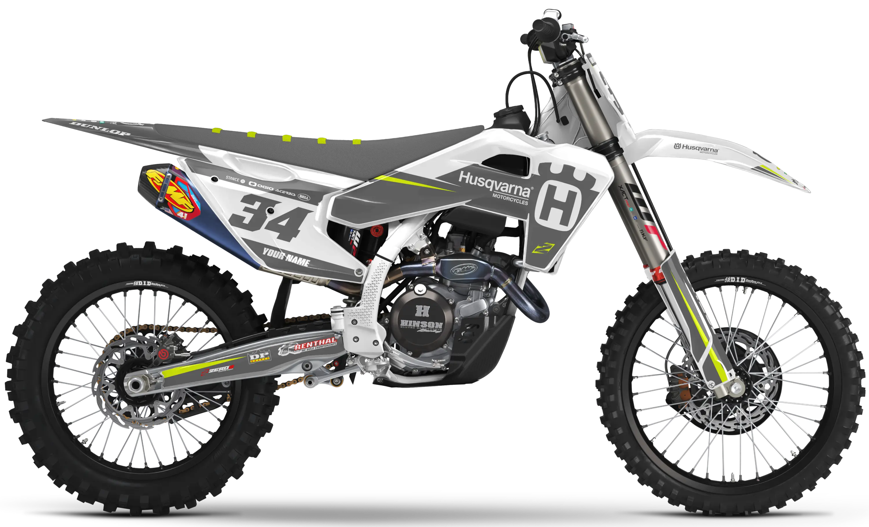 Husqvarna Graphics Kit - RUSH | White  GRAPHIC KIT 