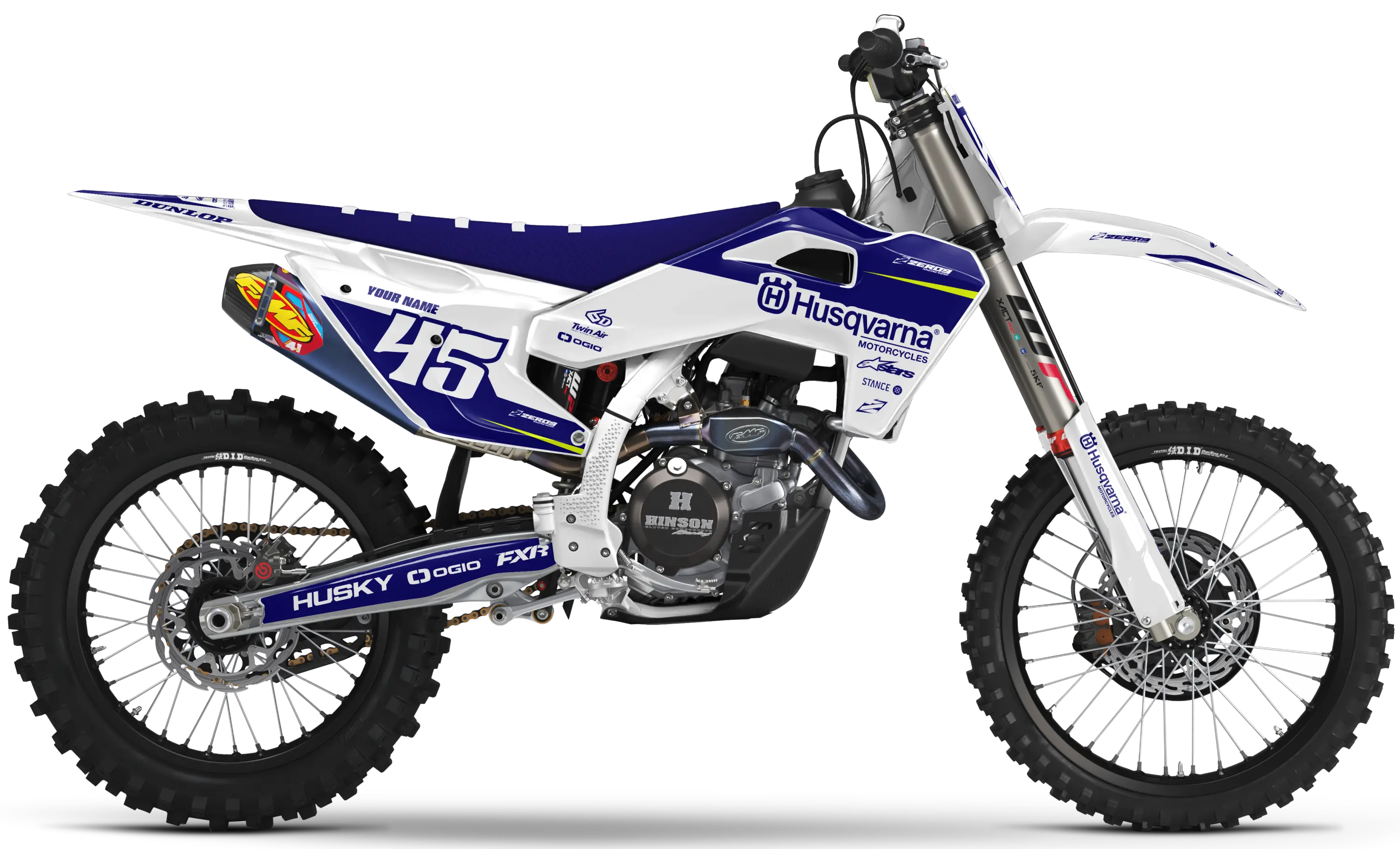 Husqvarna Graphics Kit - SHIFT | White/Blue  GRAPHIC KIT 