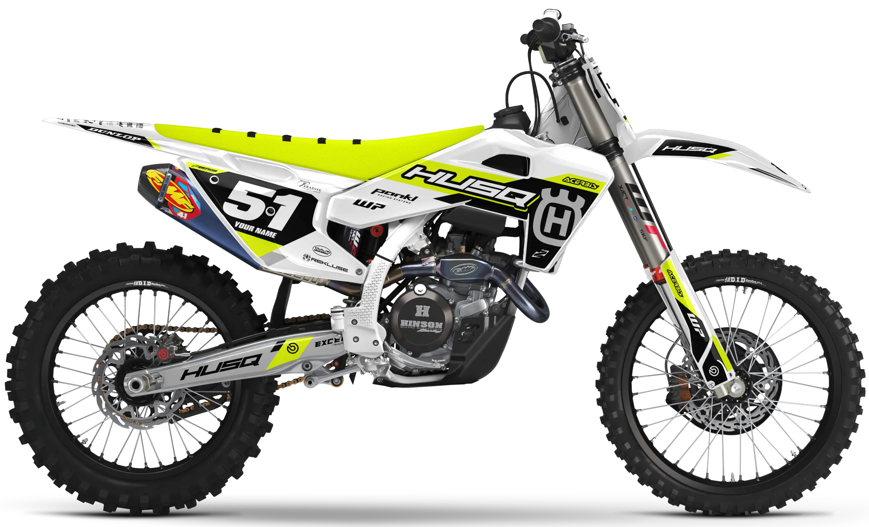 Husqvarna Graphics Kit - STUX | White/Black/Vivid Yellow  GRAPHIC KIT 