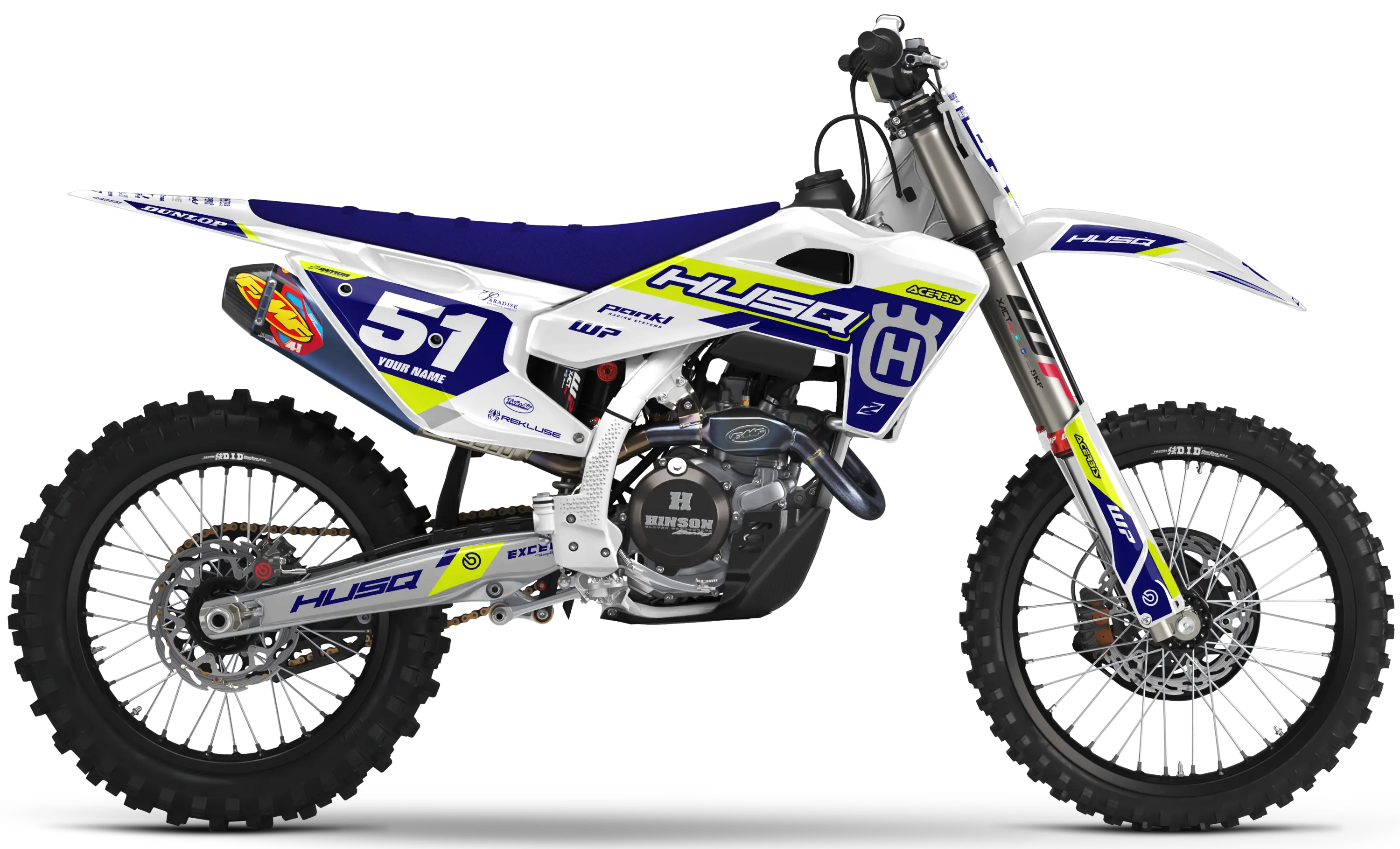 Husqvarna Graphics Kit - STUX | White/Blue/Vivid Yellow  GRAPHIC KIT 