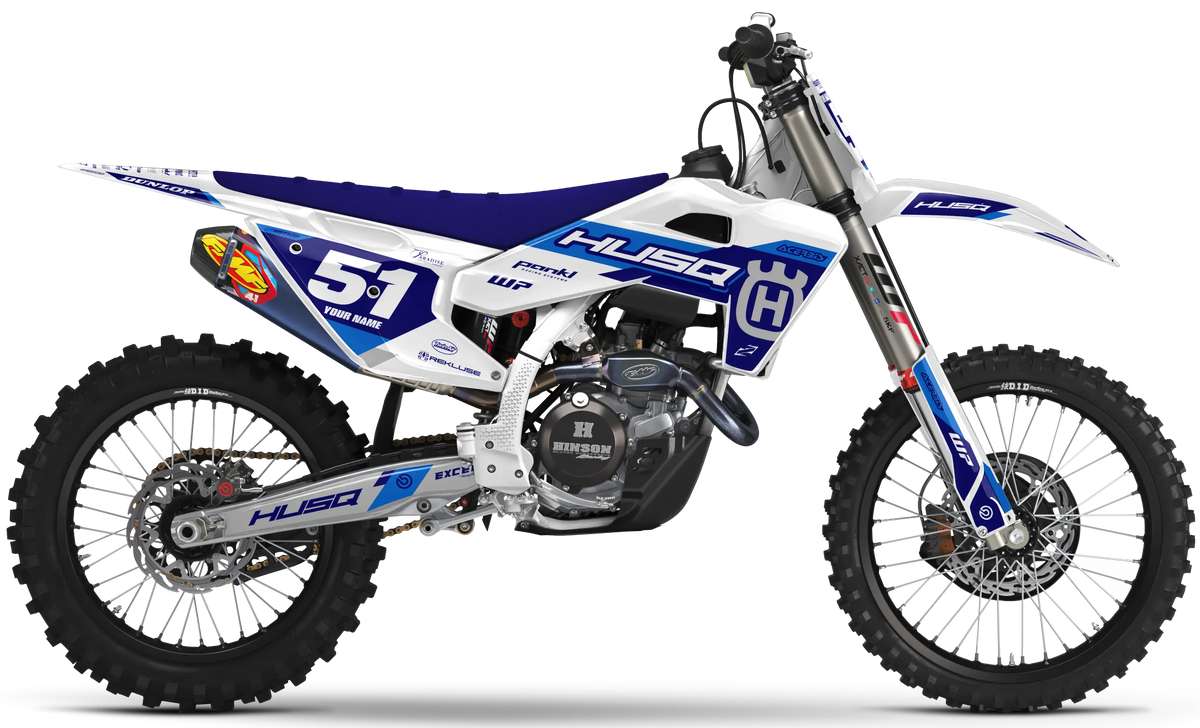 Husqvarna Graphics Kit - STUX | White/Blue  GRAPHIC KIT 