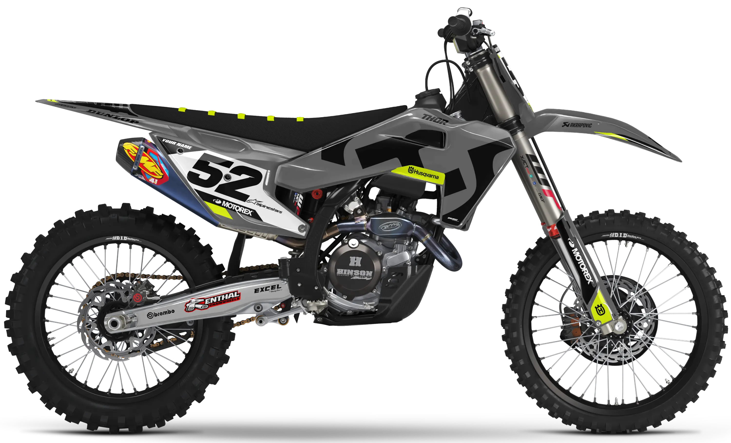 Husqvarna Graphics Kit - TRAX | Grey  GRAPHIC KIT 