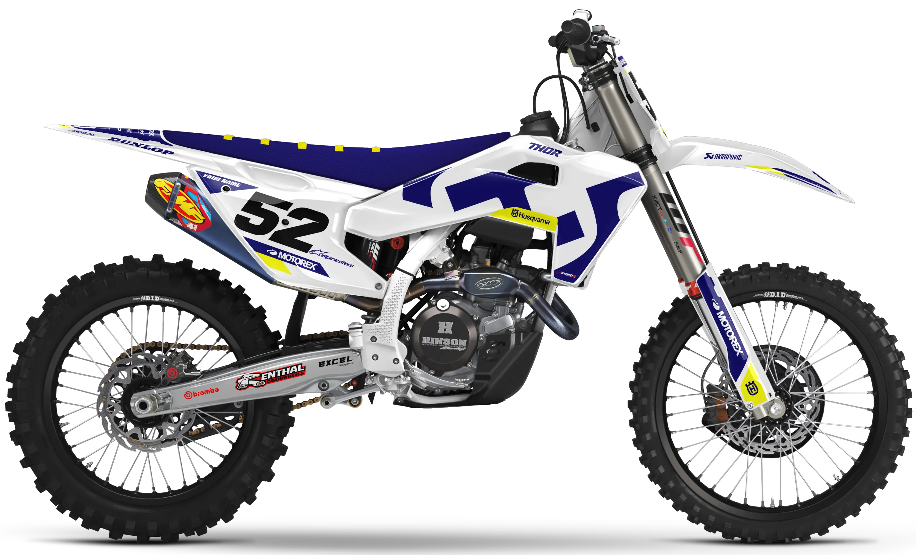 Husqvarna Graphics Kit - TRAX | White  GRAPHIC KIT 