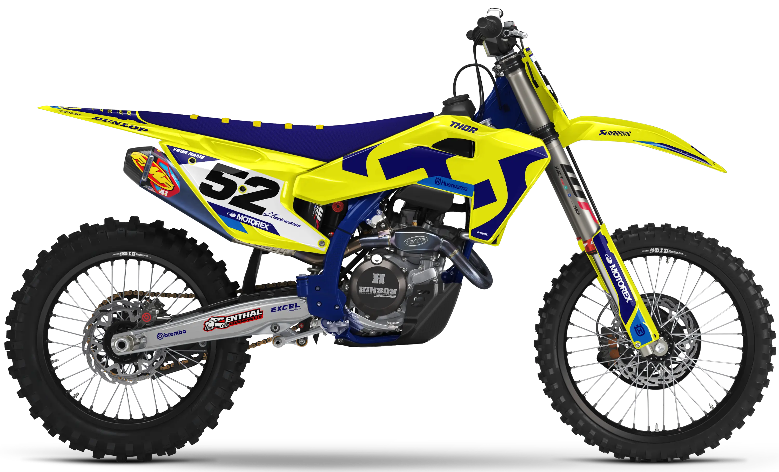 Husqvarna Graphics Kit - TRAX | Yellow  GRAPHIC KIT 