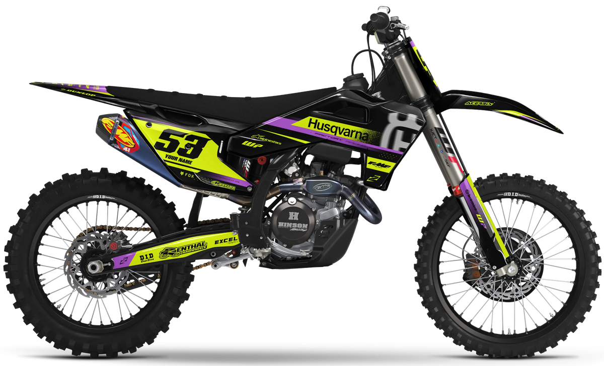 Husqvarna Graphics Kit - VEGA | Black/Vivid Yellow  GRAPHIC KIT 