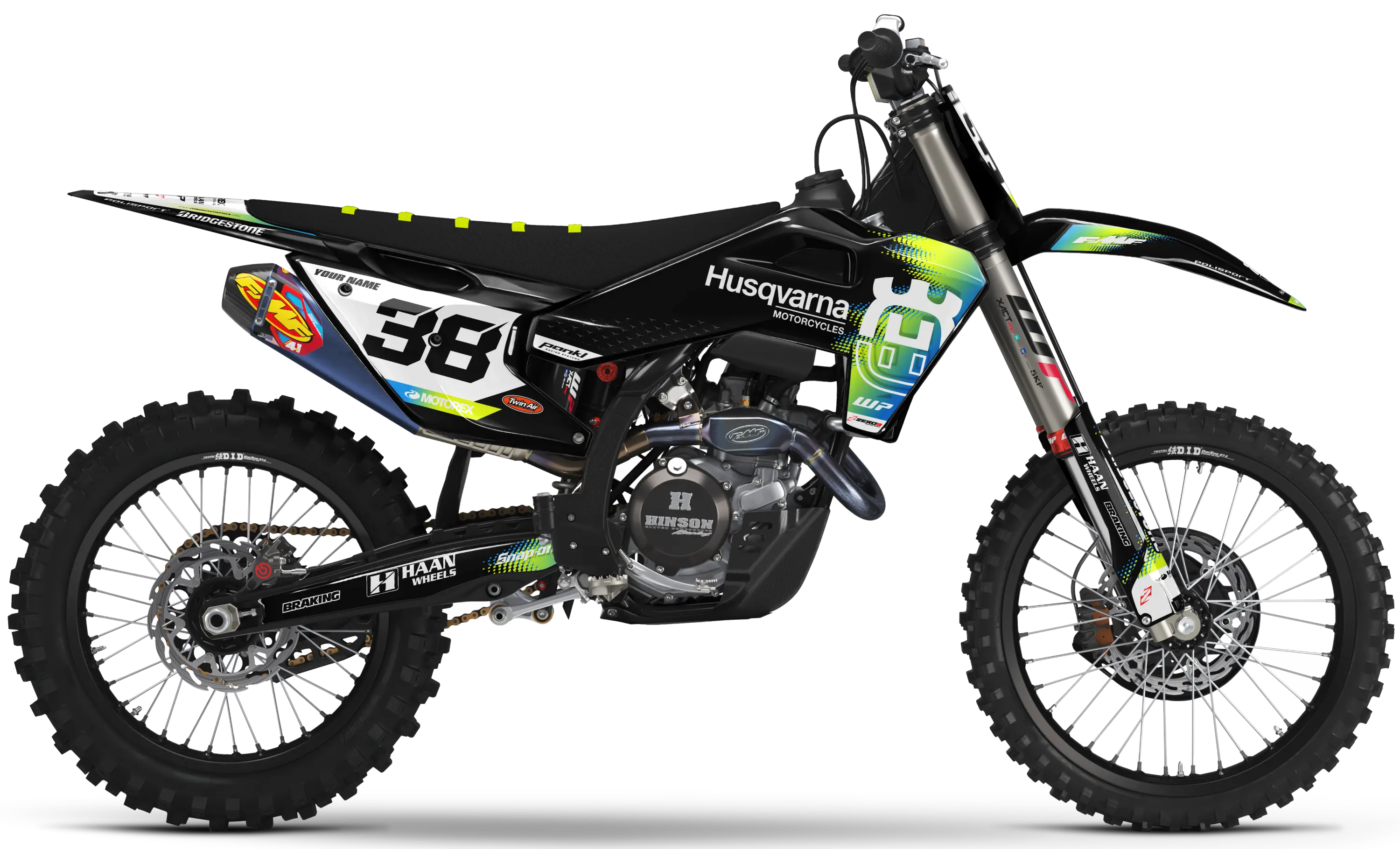 Husqvarna Graphics Kit - VIBE | Black/Vivid Yellow  GRAPHIC KIT 