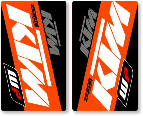 KTM FORK DECALS - SE1 WHI / ORA ( ADD-ON )   