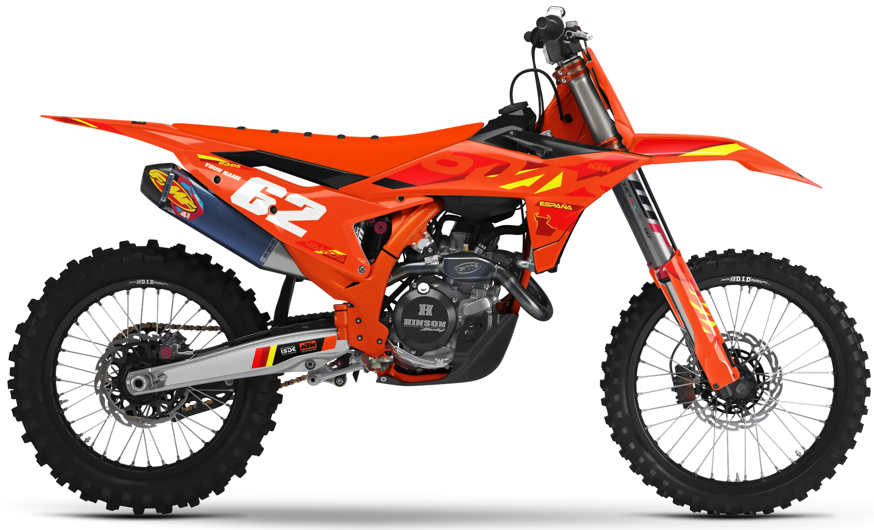 KTM graphics kit – 6Days Spain Orange – factory design – SX motocross.