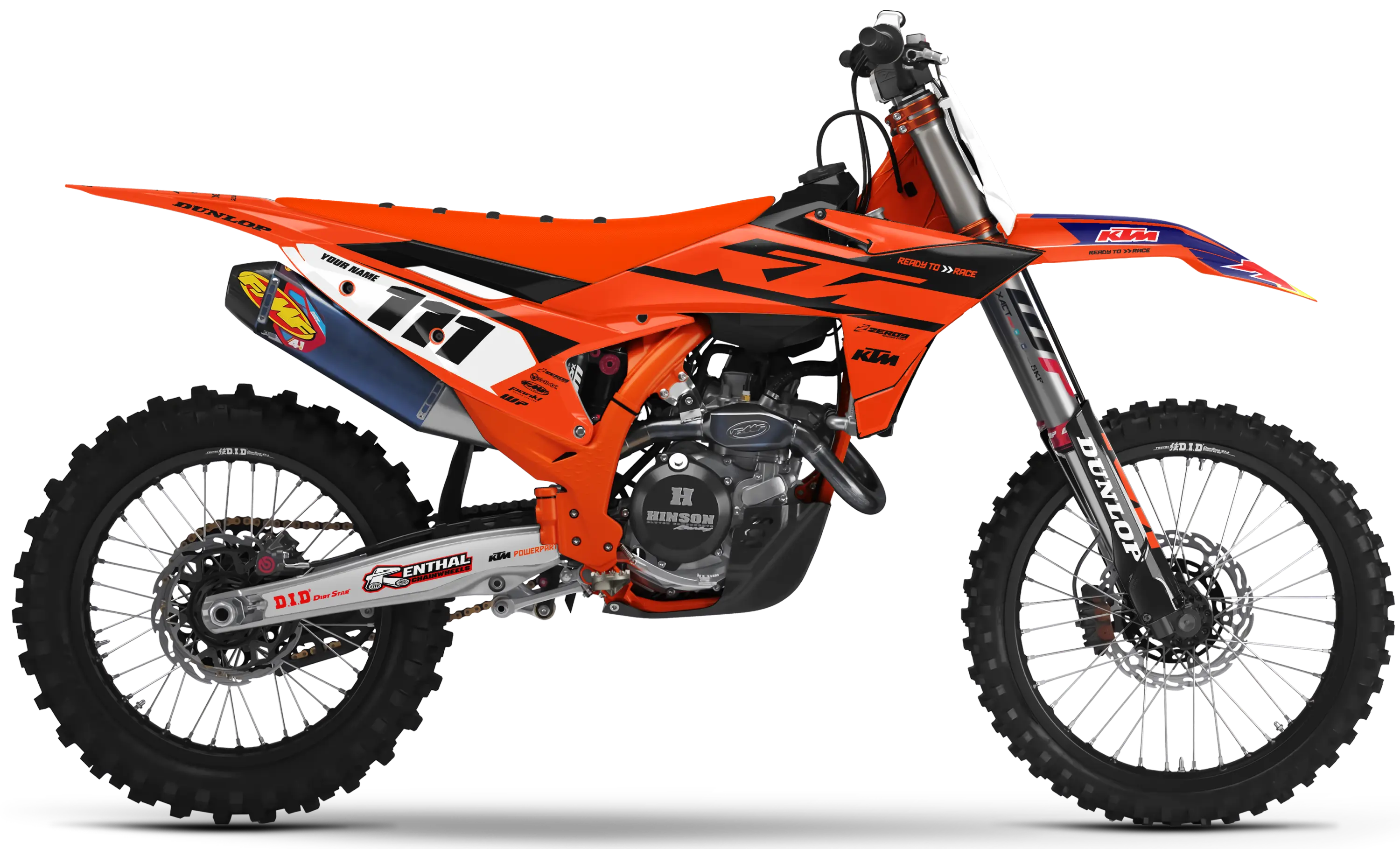 KTM graphics kit – Blazu Orange/Black – factory design – SX motocross.