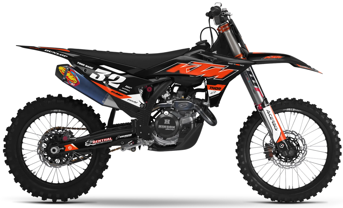 KTM Graphics Kit - Core Back/Orange | ZERO9 MX GRAPHICS