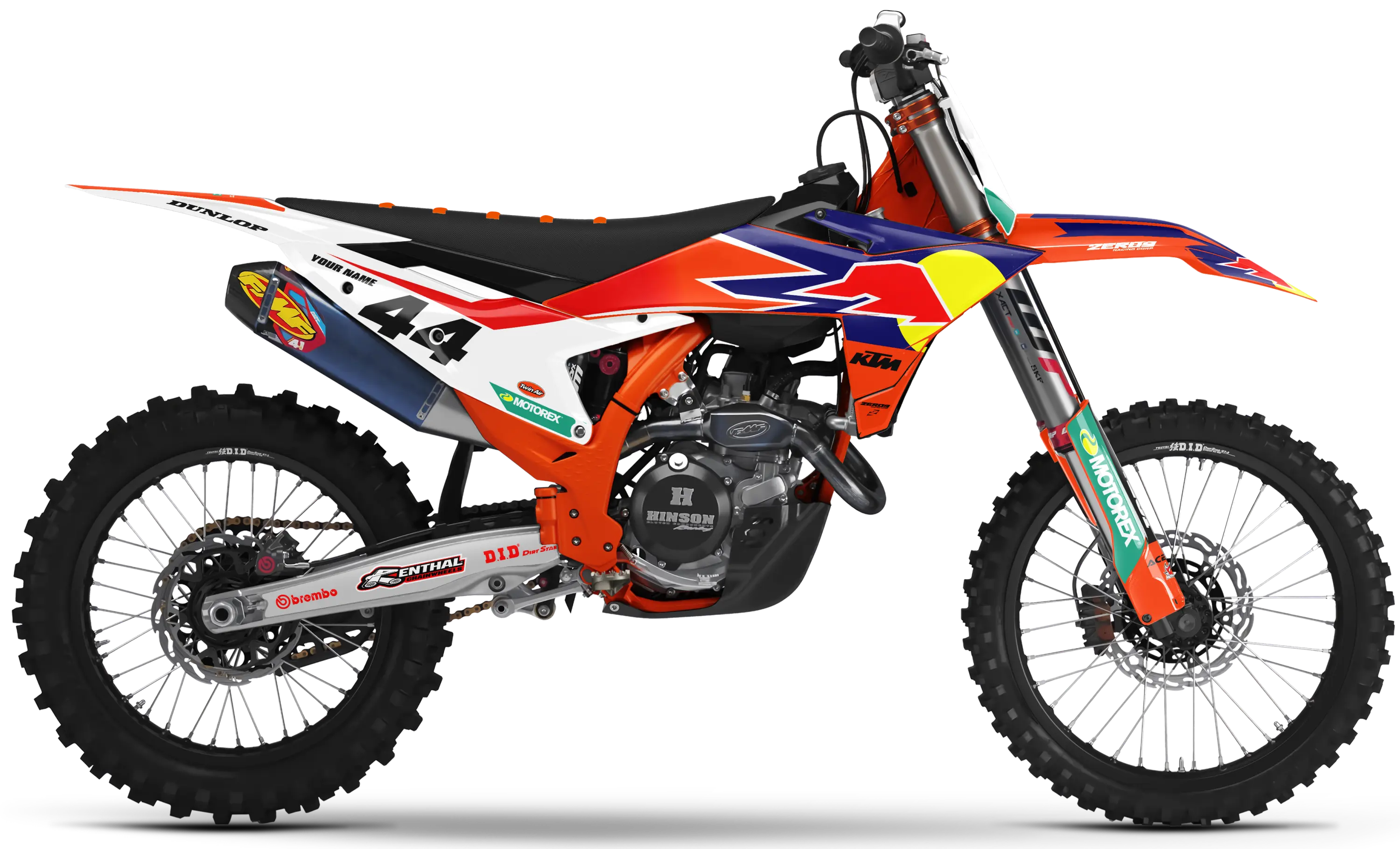 KTM graphics kit – Factory 19 orange/black – factory design – SX motocross.