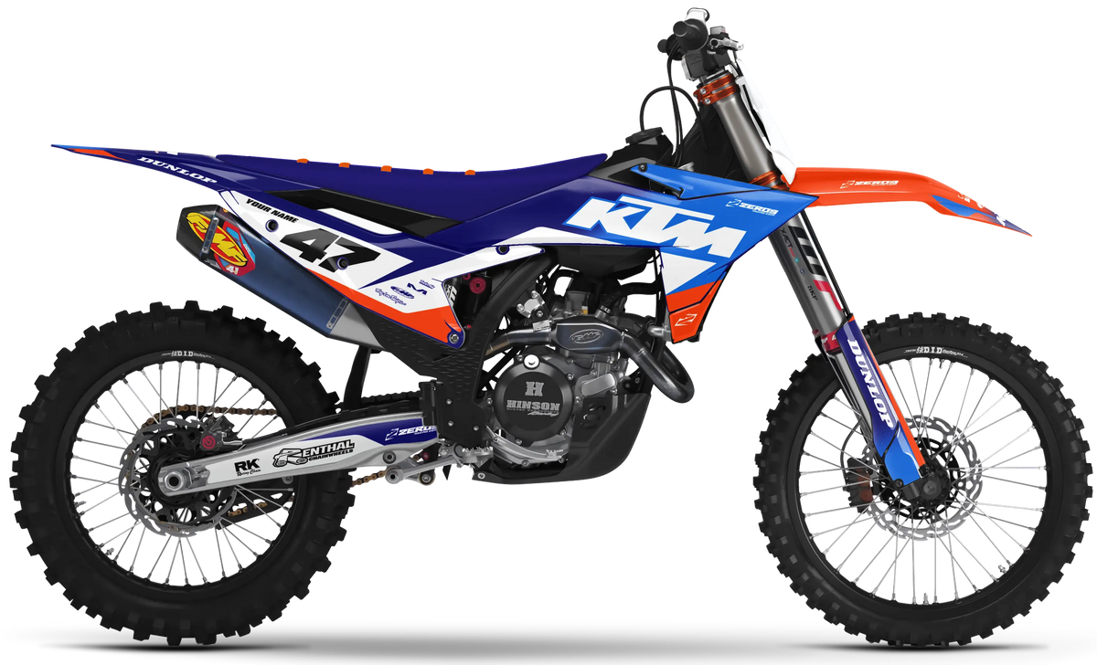 KTM Graphics Kit - Fade Orange/Blue | ZERO9 MX Graphics