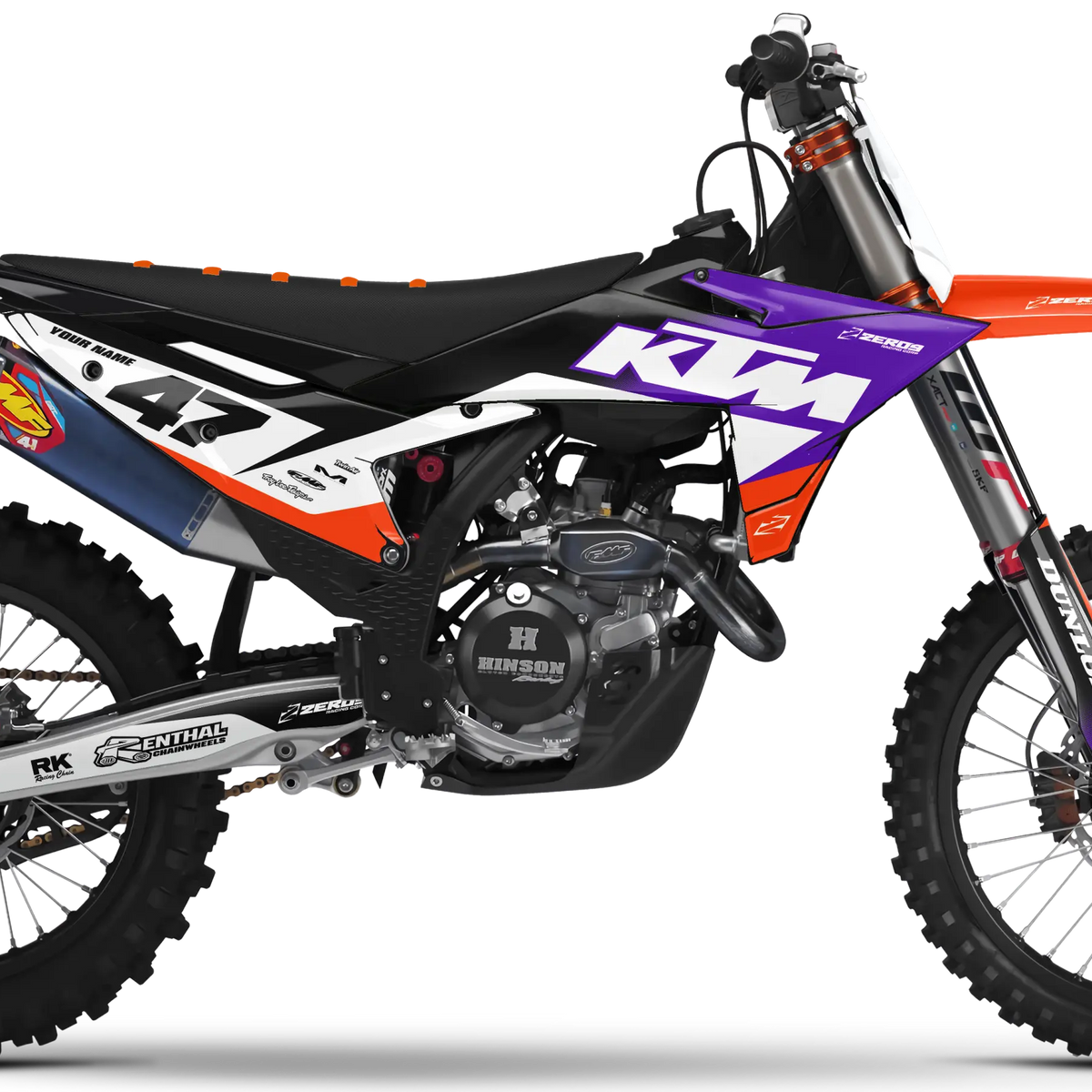KTM Graphics Kit - Fade Orange/Purple | ZERO9 MX GRAPHICS