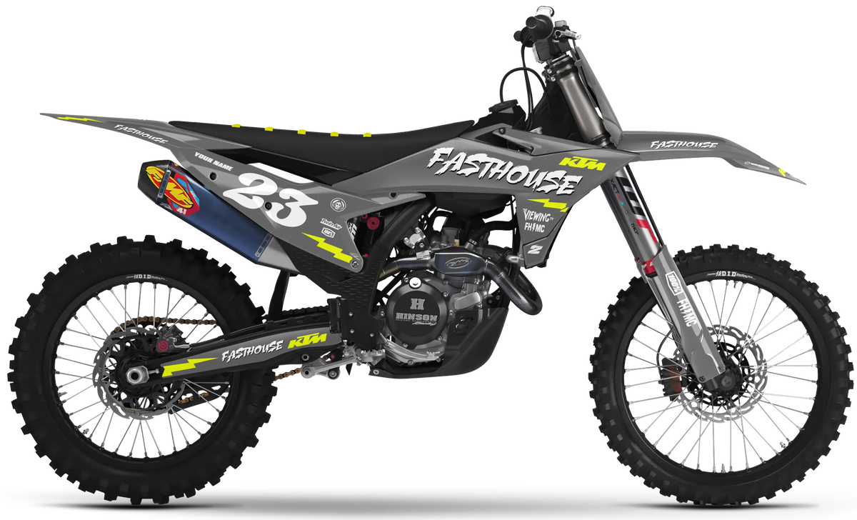 KTM Graphics Kit - Fasthouse 25 Grey | ZERO9 MX GRAPHICS