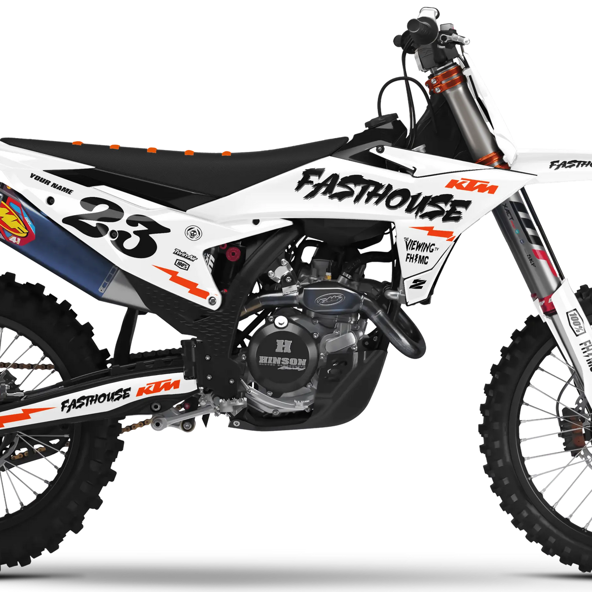 KTM Graphics Kit - Fasthouse 25 White | ZERO9 MX GRAPHICS