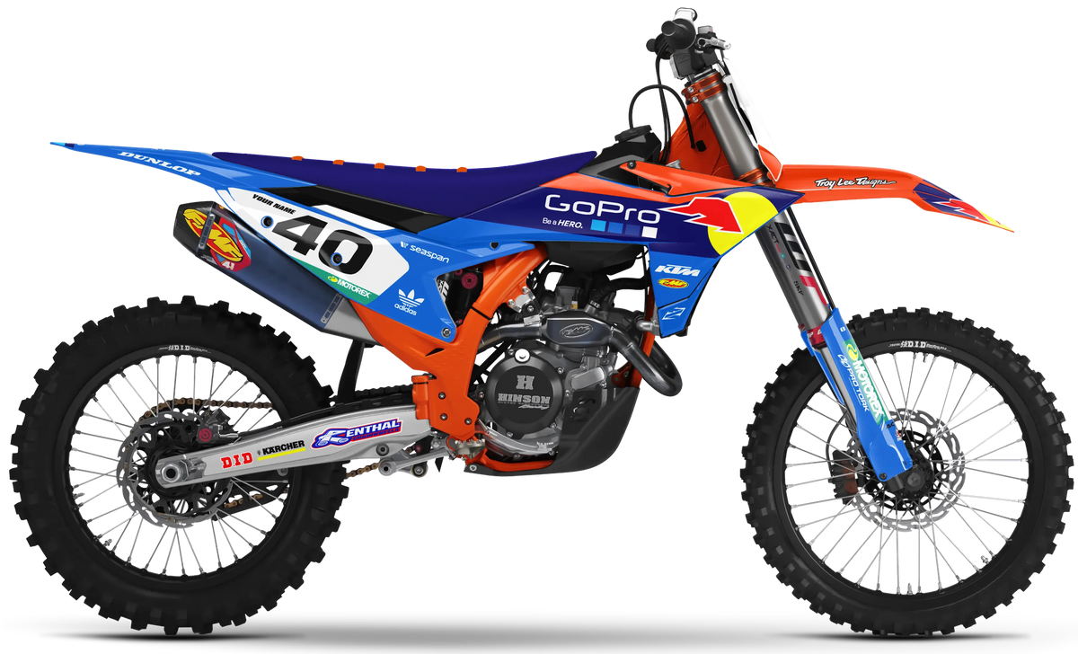 KTM Graphics Kit - GoPro Factory Blue | ZERO9 MX GRAPHICS