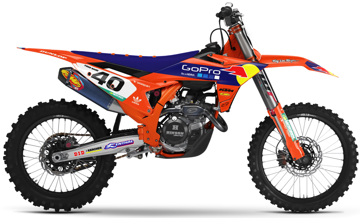 KTM Graphics Kit - GoPro Factory Orange | ZERO9 MX GRAPHICS