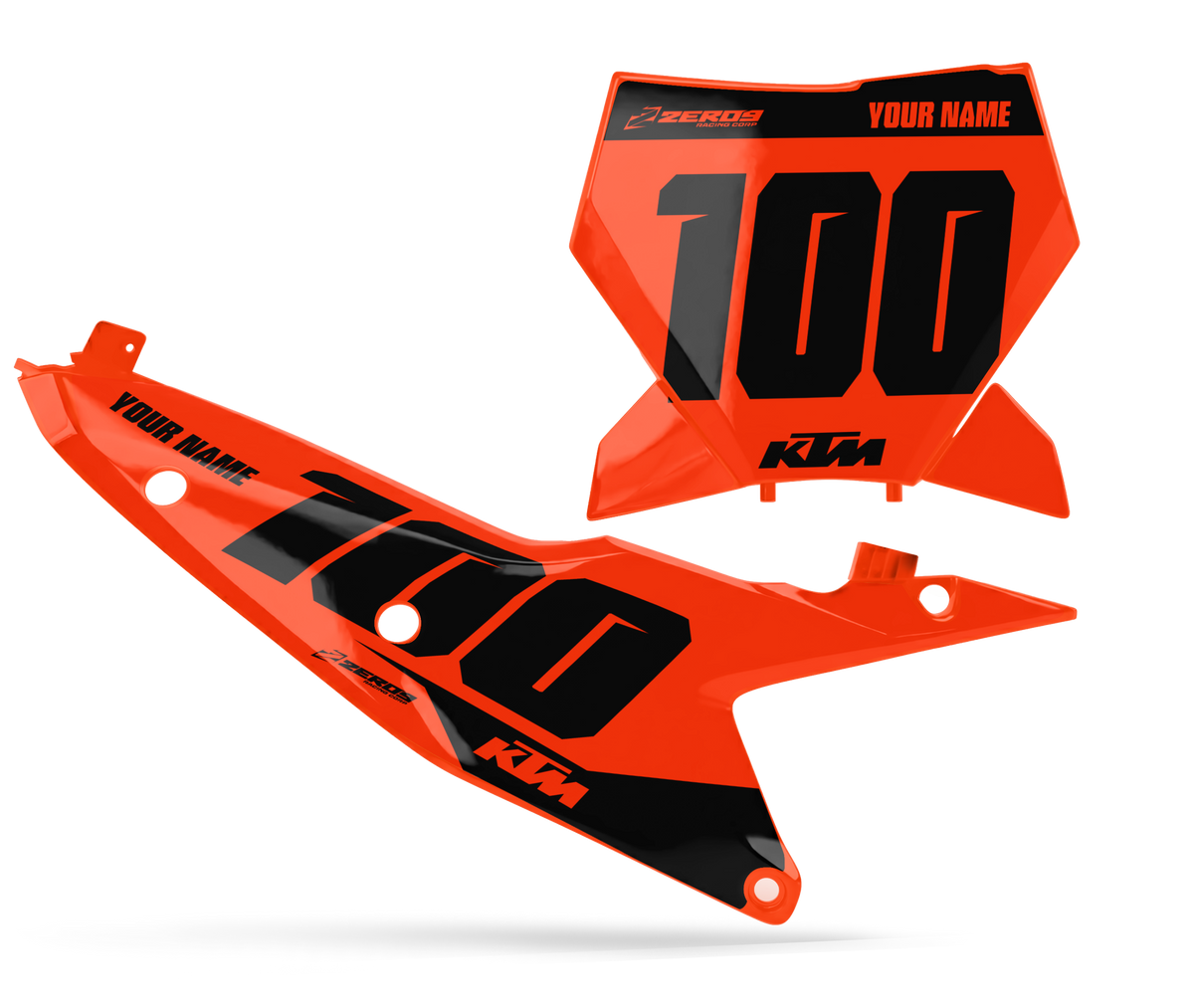 KTM Number Plates - Blok  NUMBER PLATES 