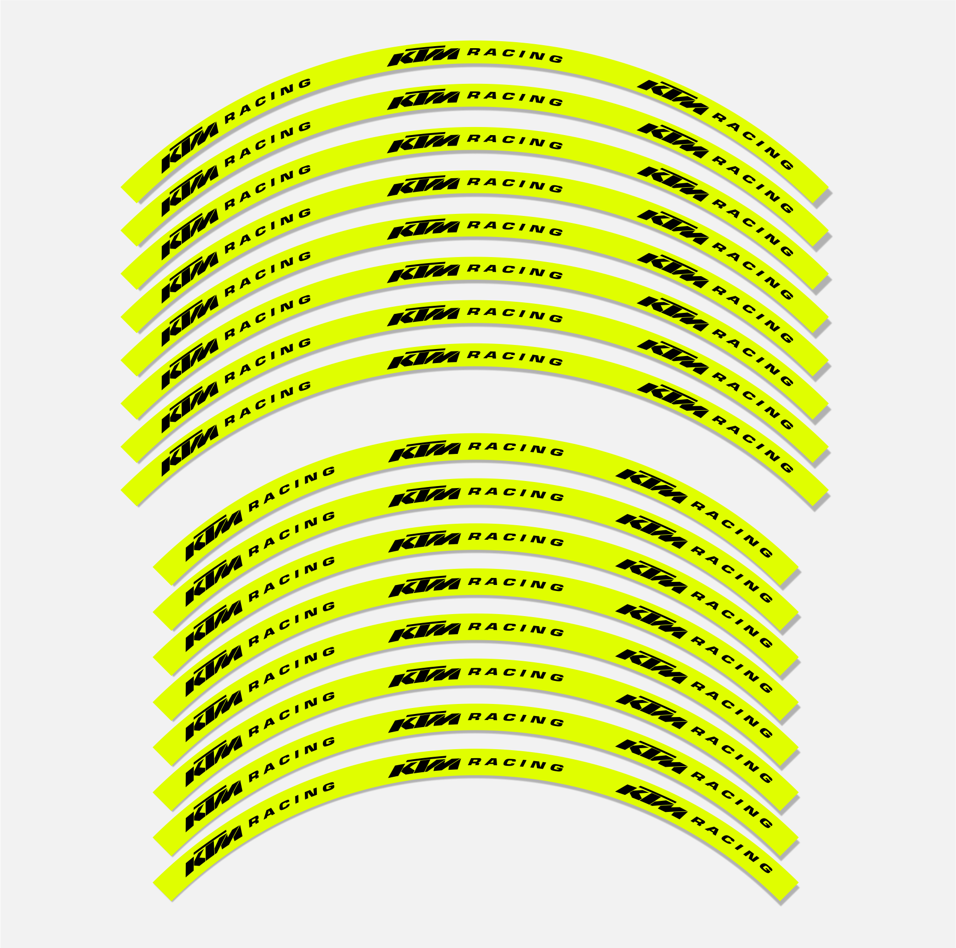 KTM RIM DECALS CORP - VIVID YELLOW/BLACK - ZERO9 MX GRAPHICS