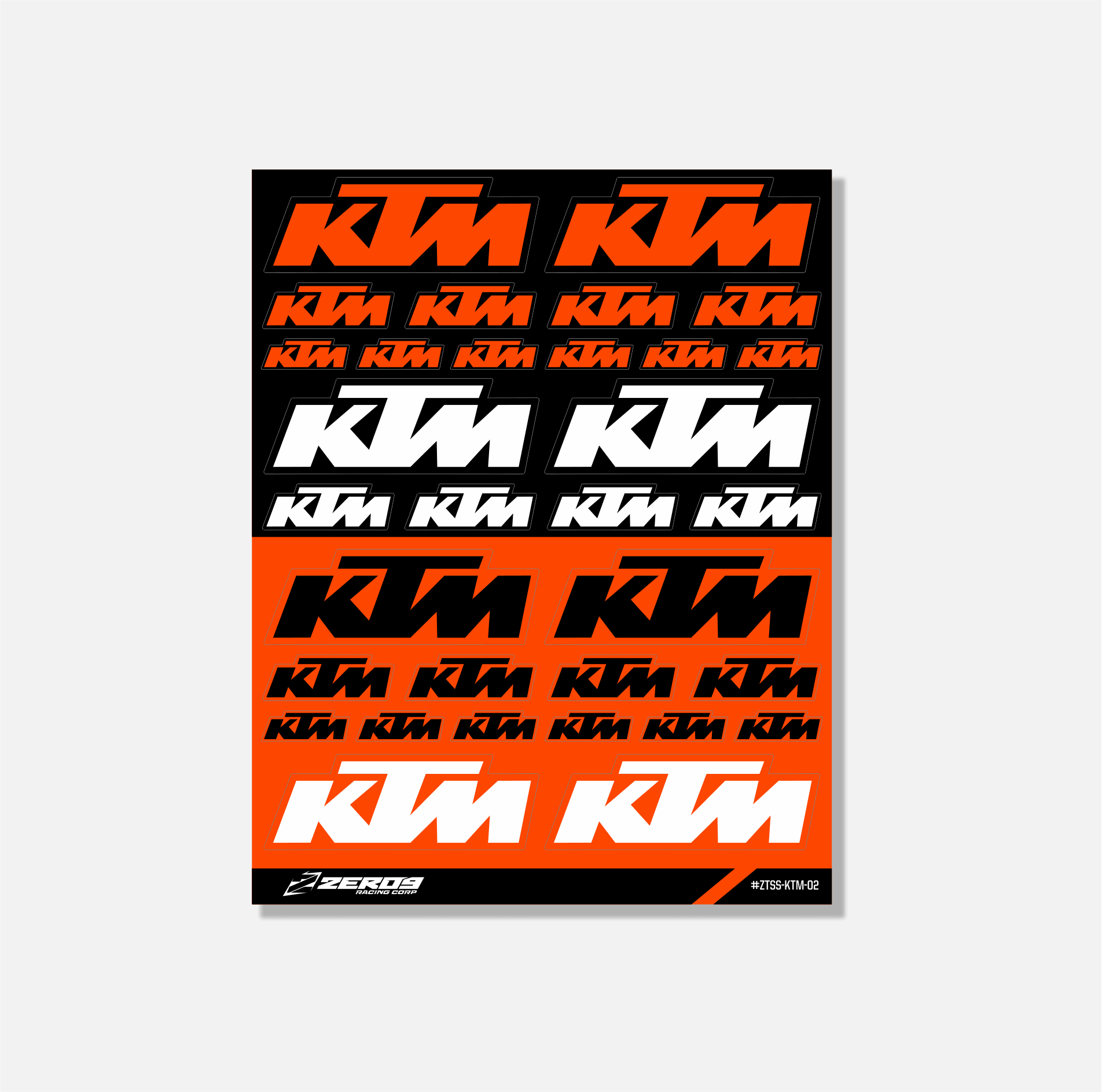 KTM STICKER SHEET - 02 - ZERO9 MX GRAPHICS