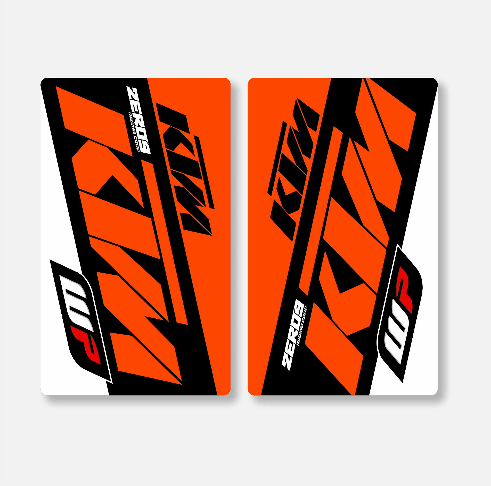 KTM FORK DECALS SE1 - ORANGE / BLACK - ZERO9 MX GRAPHICS