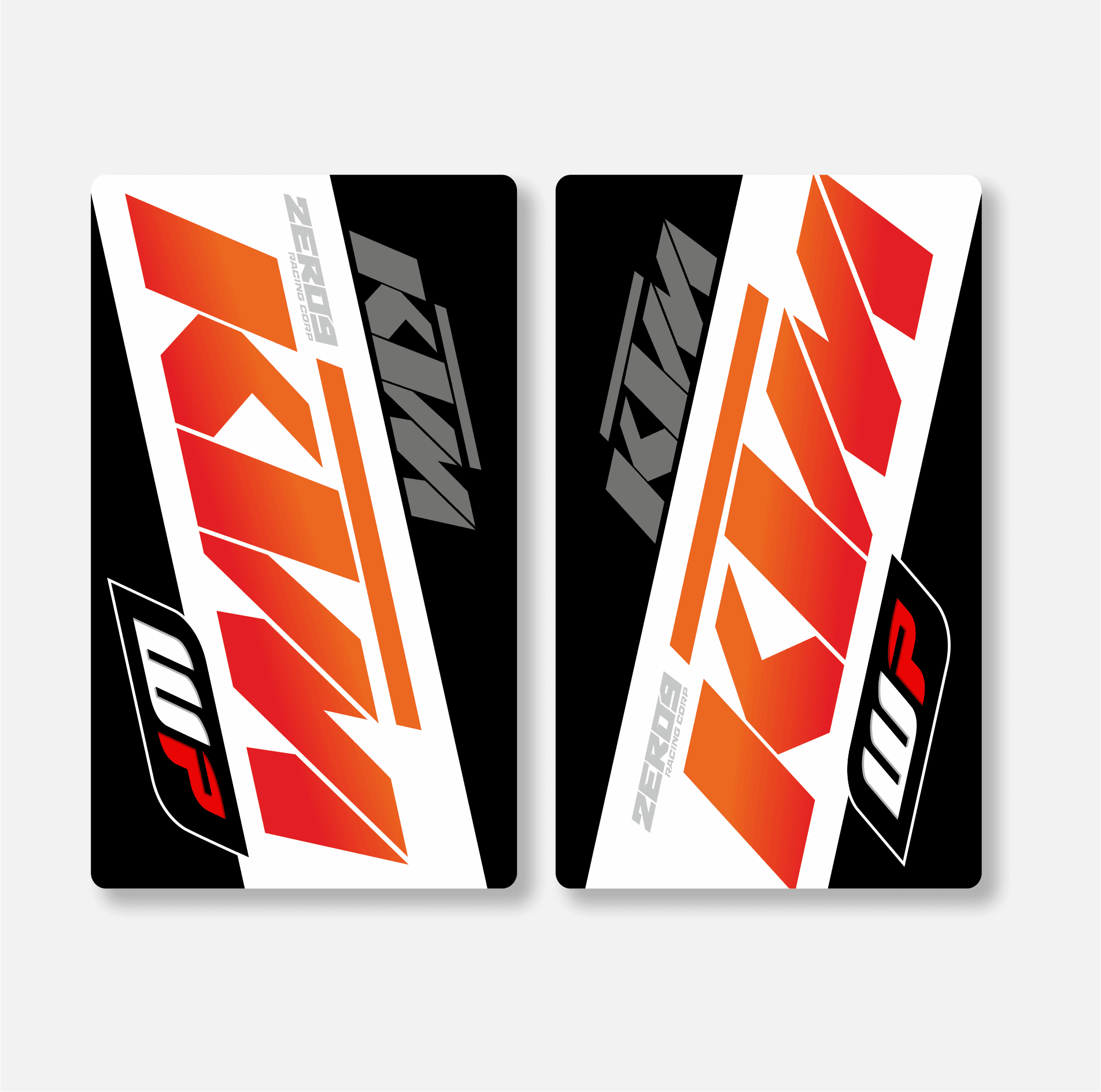 KTM FORK DECALS - SE1 - ORANGE / WHITE - ZERO9 MX GRAPHICS