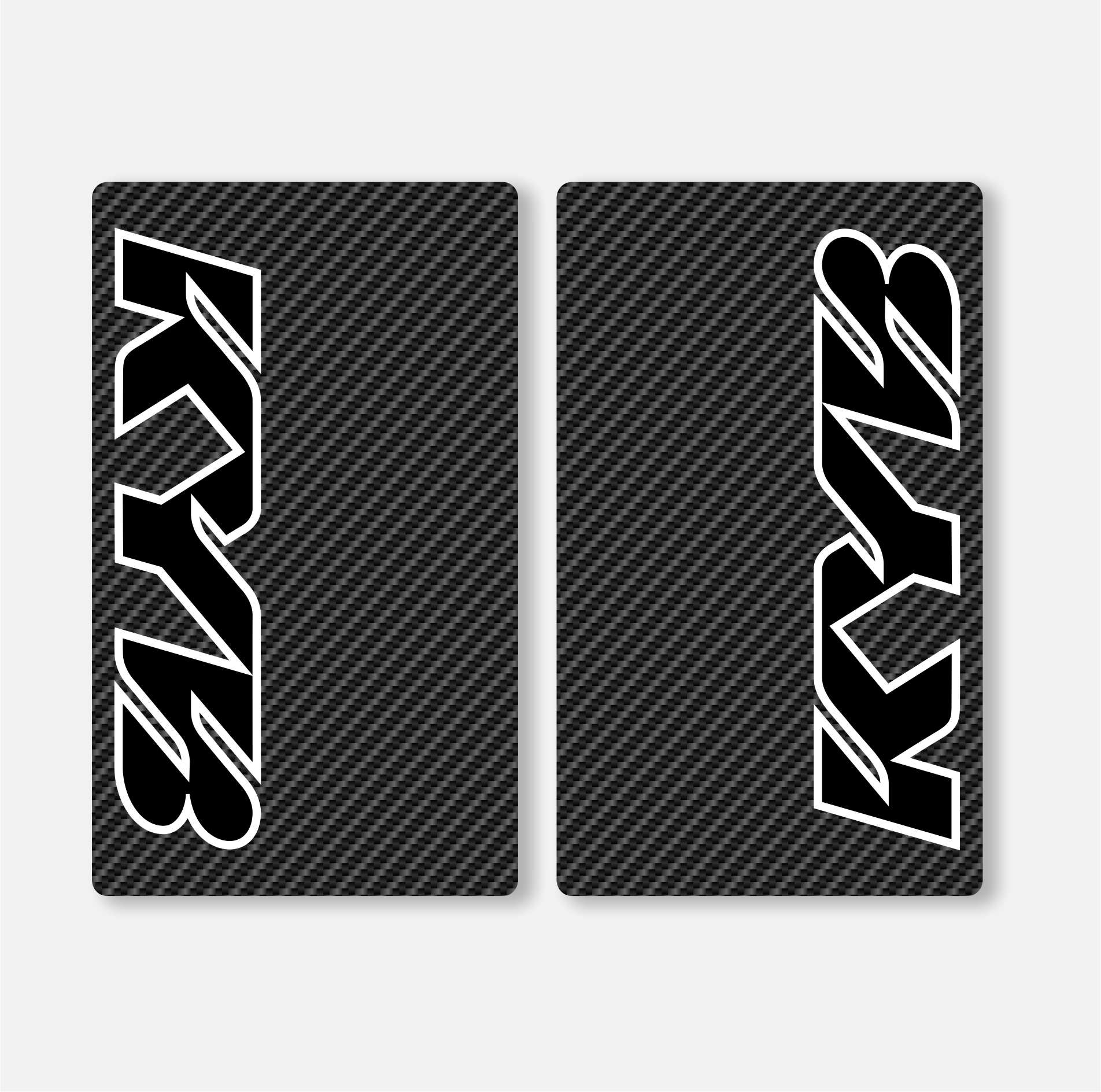 KYB FORK DECALS CARBON - BLACK - ZERO9 MX GRAPHICS